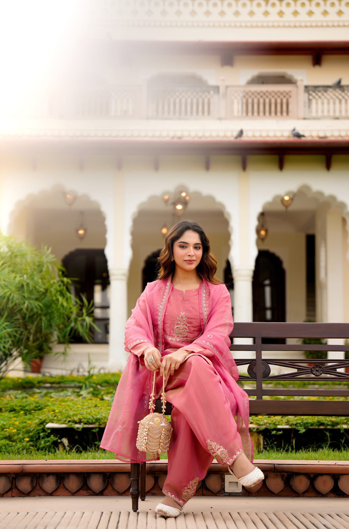 Rose Blush Swiss Tissue Suit Set