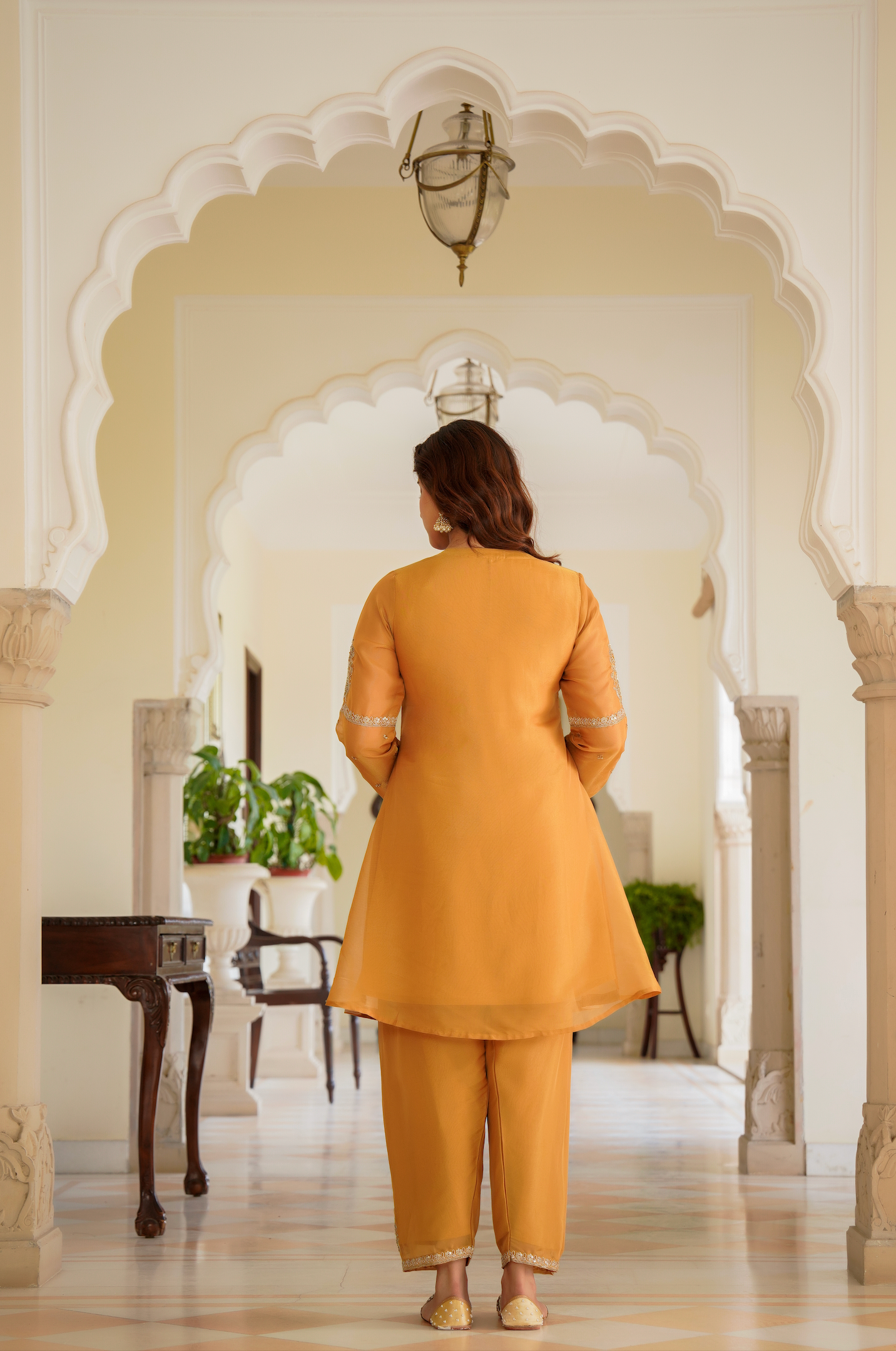 Golden Dusk Swiss Tissue Suit Set