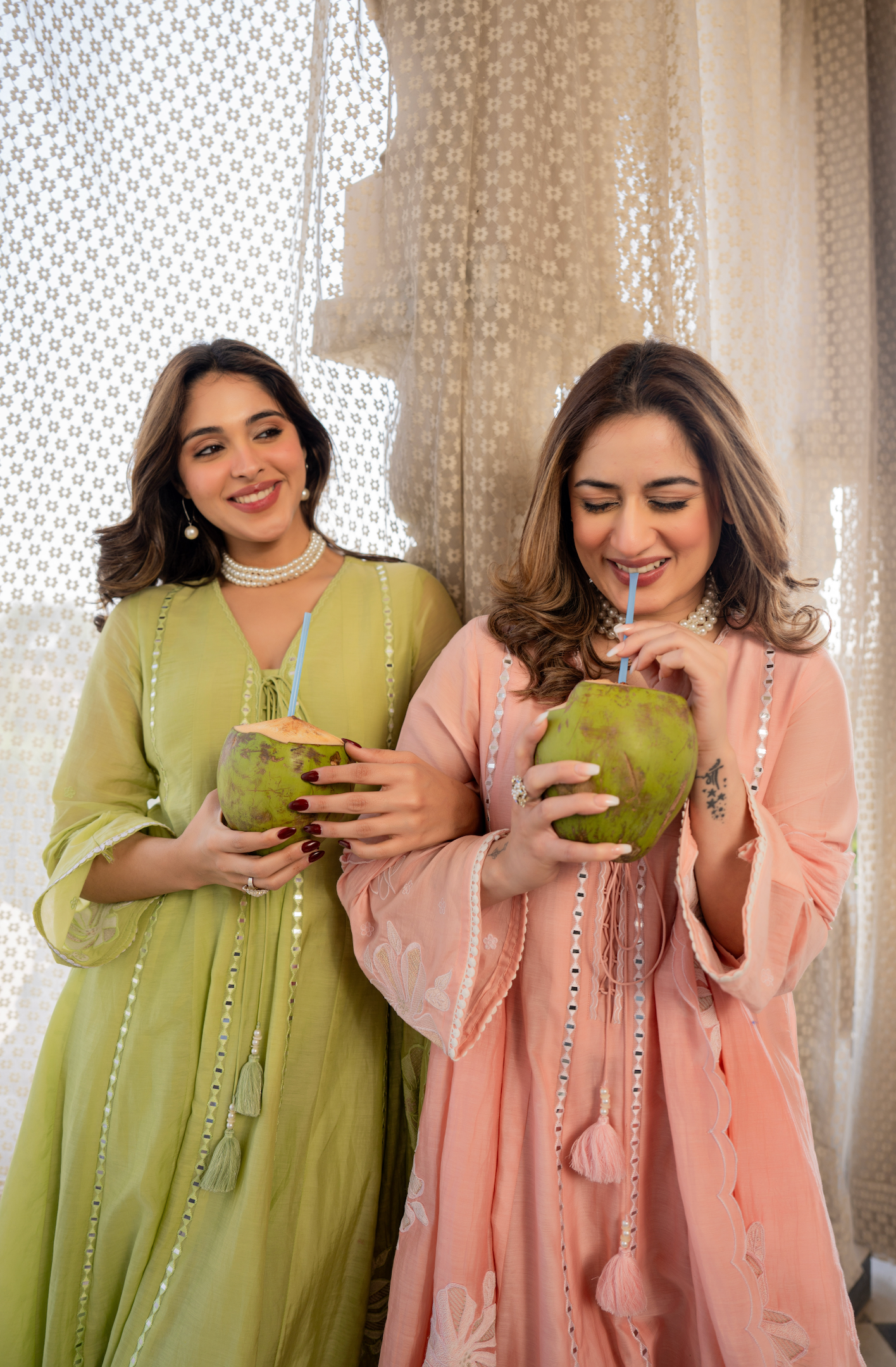 Blush Petal Chanderi Suit Set
