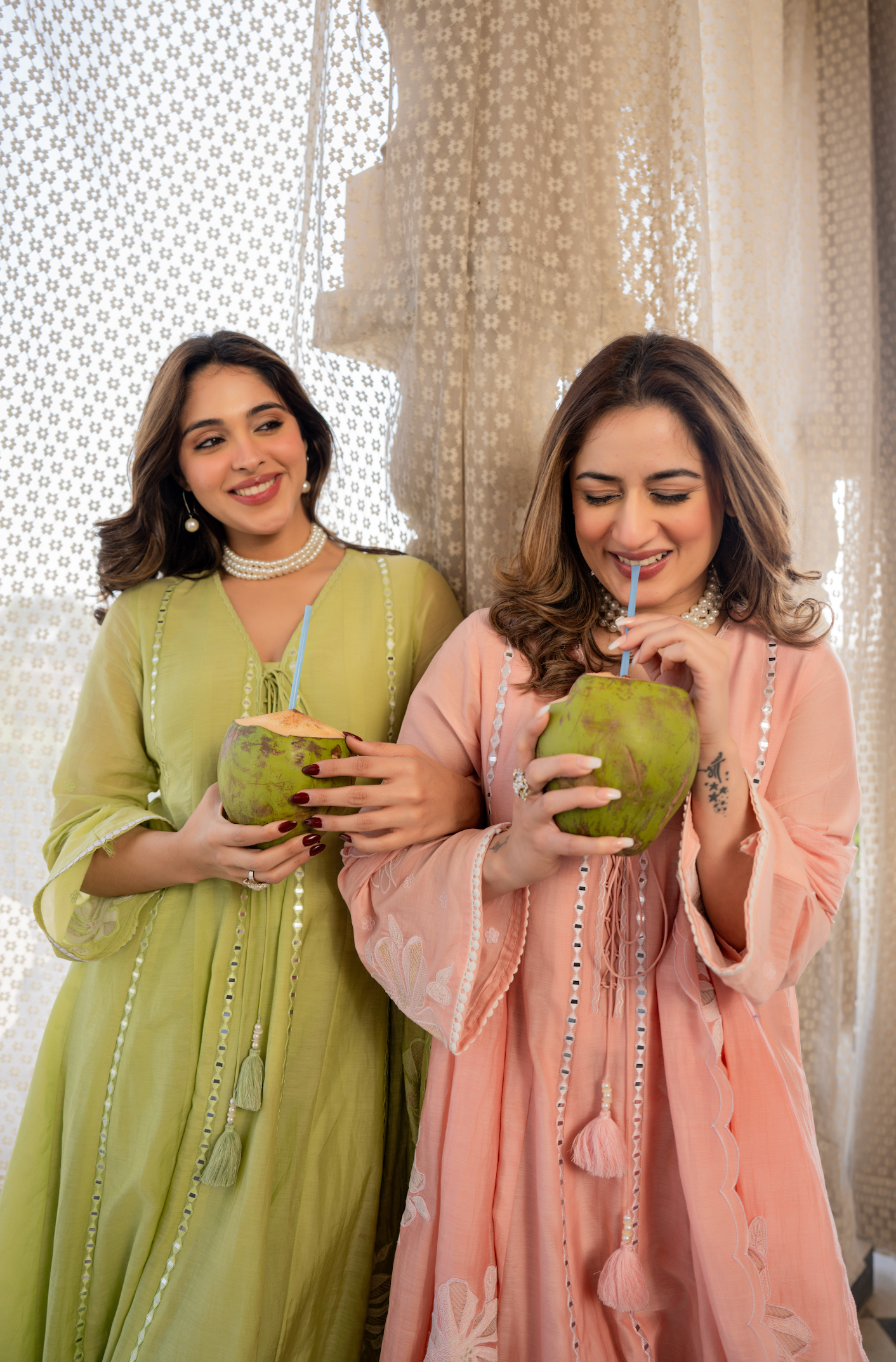 Minted Elegance Chanderi Suit Set