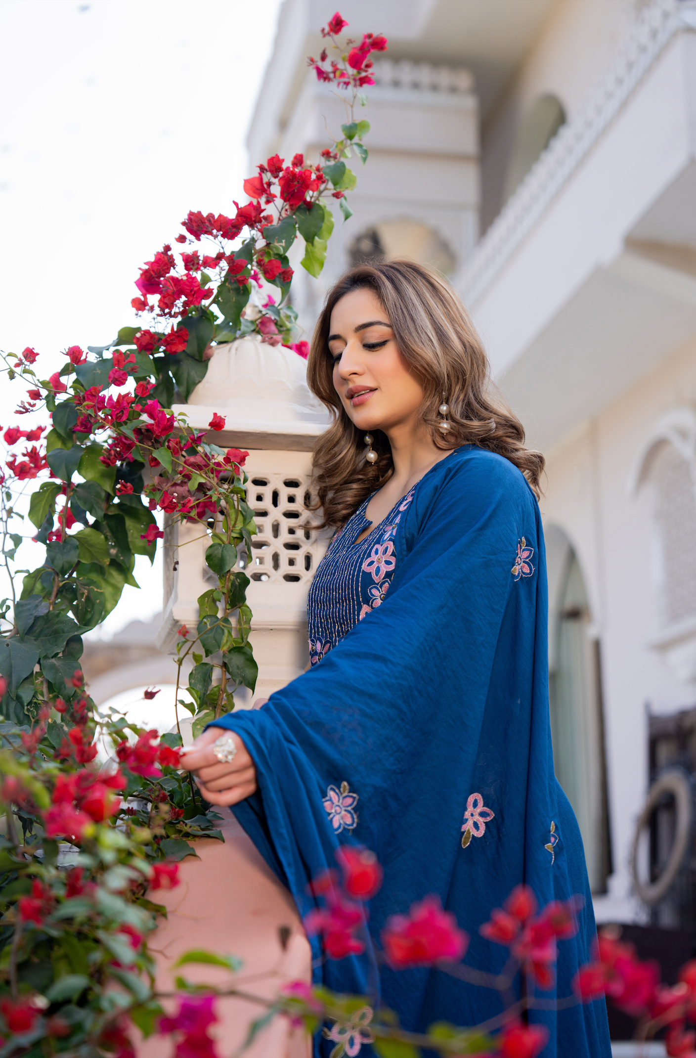 Ocean Bloom A-line Suit Set