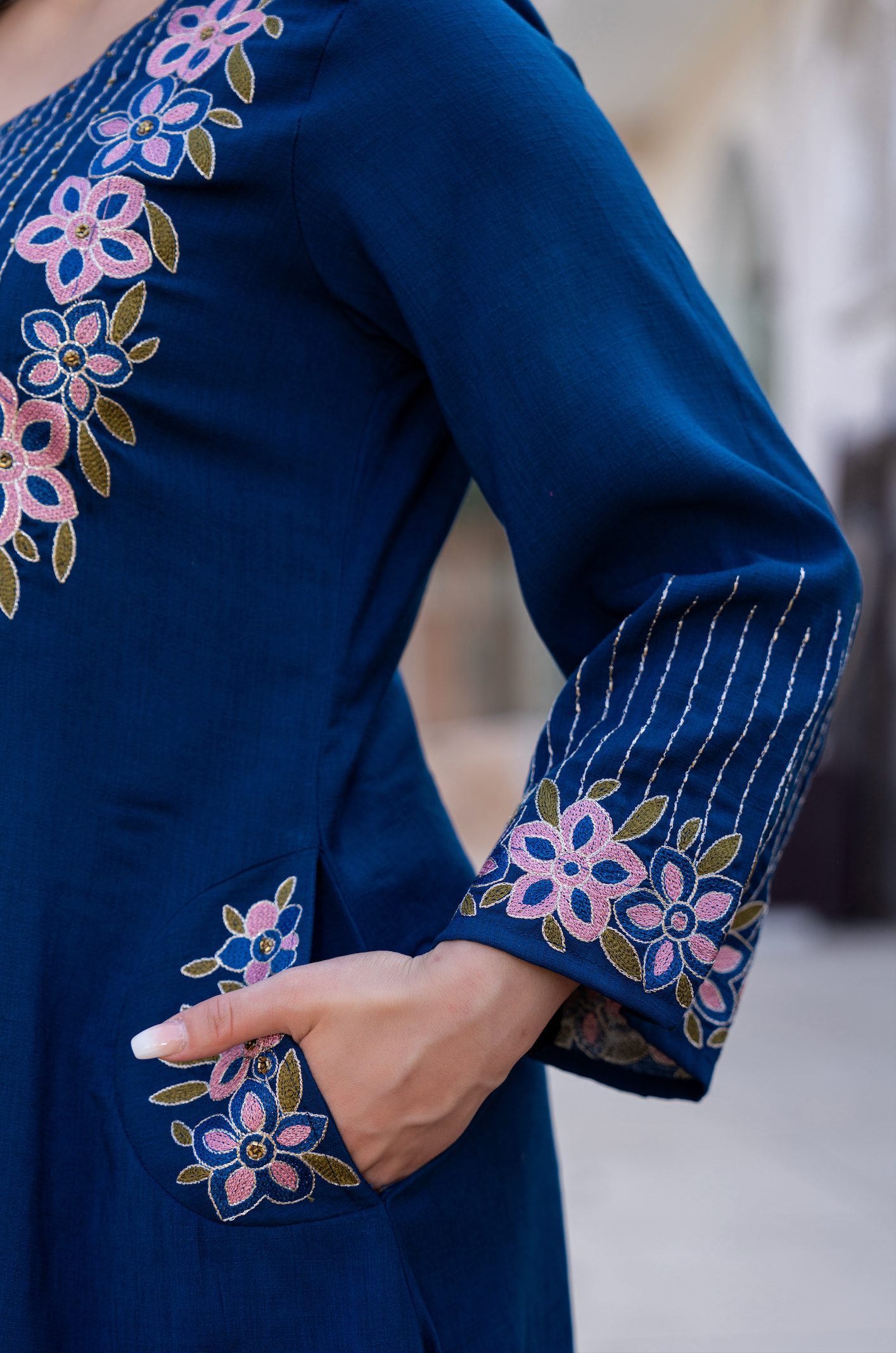 Ocean Bloom A-line Suit Set