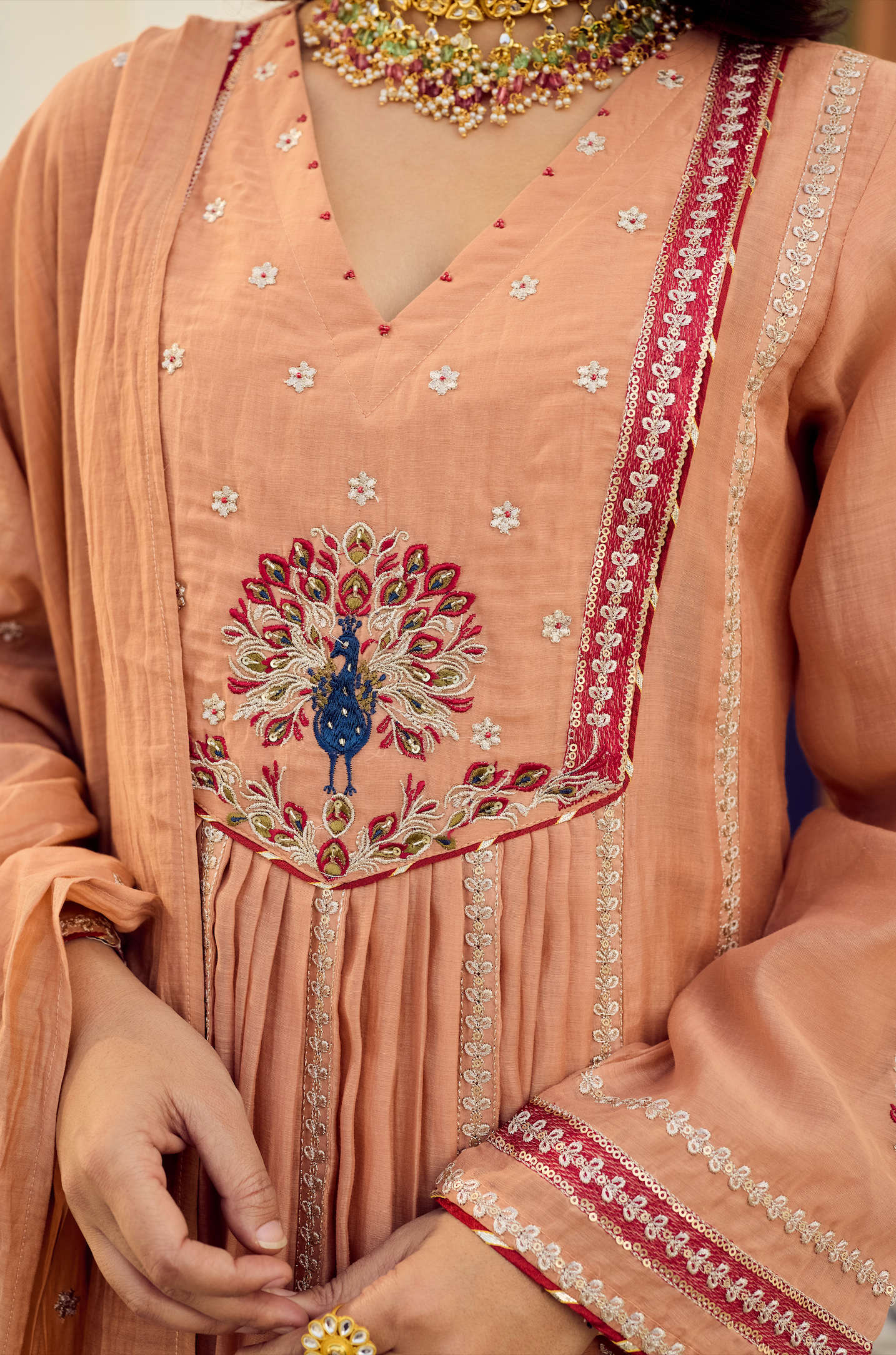 Rust Royale Embroidered Suit Set