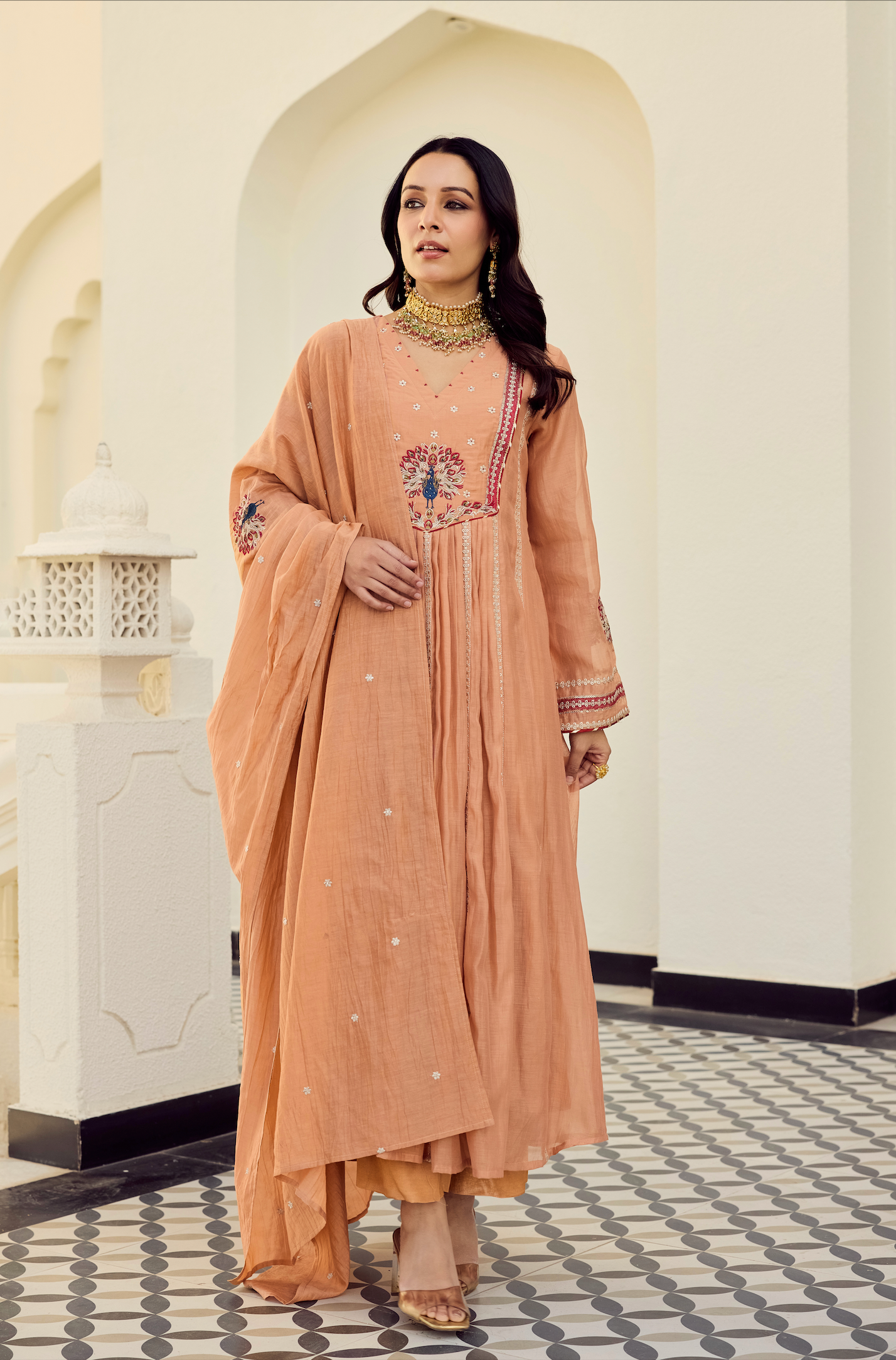 Rust Royale Embroidered Suit Set