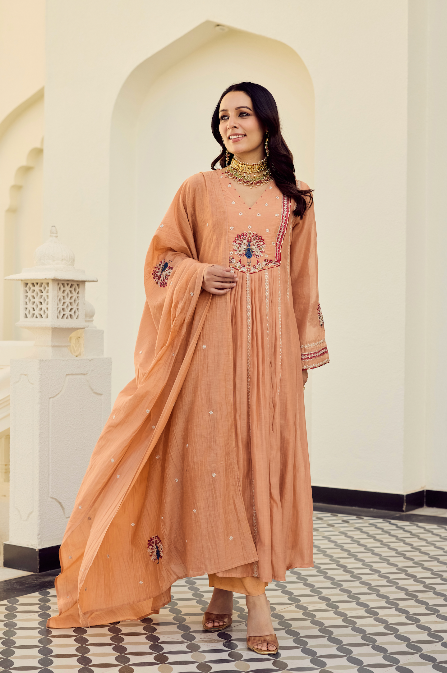 Rust Royale Embroidered Suit Set