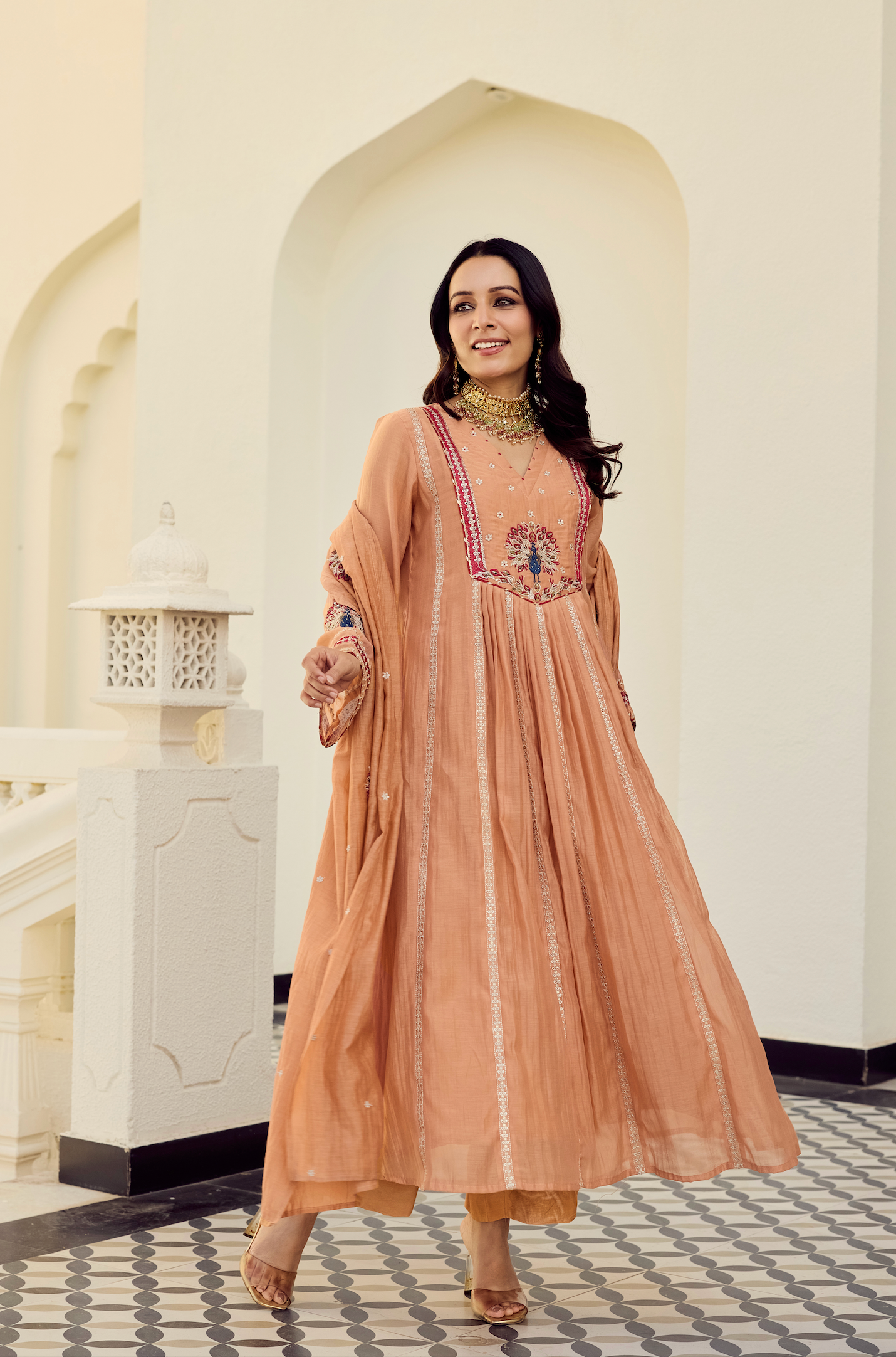 Rust Royale Embroidered Suit Set