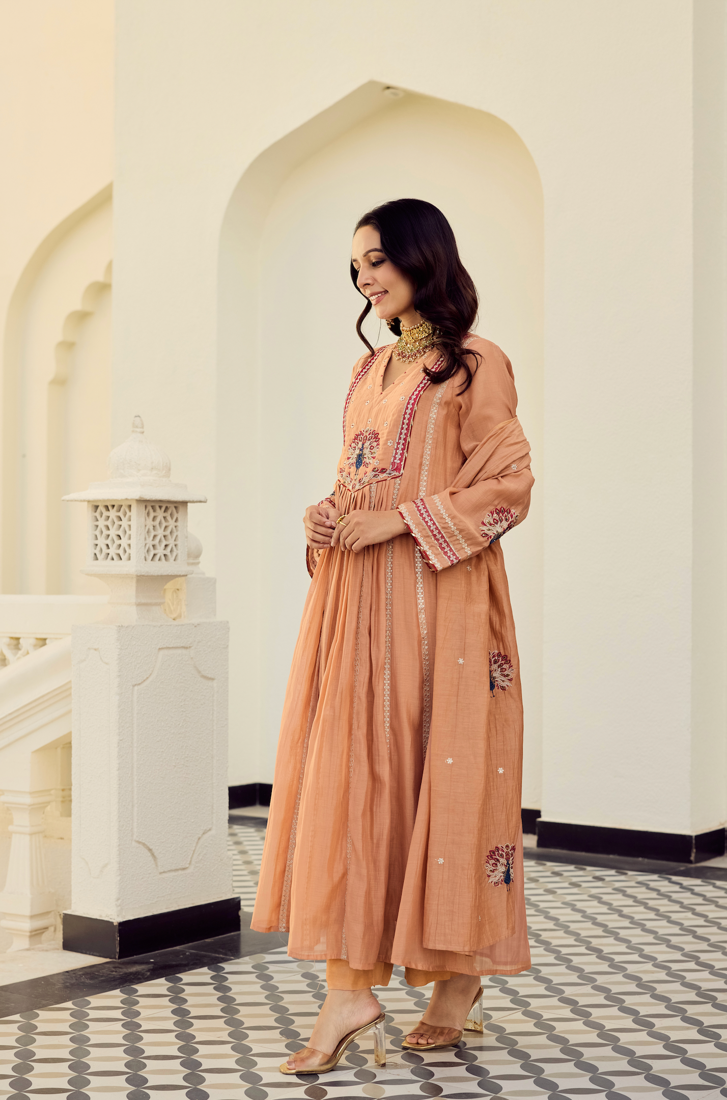 Rust Royale Embroidered Suit Set