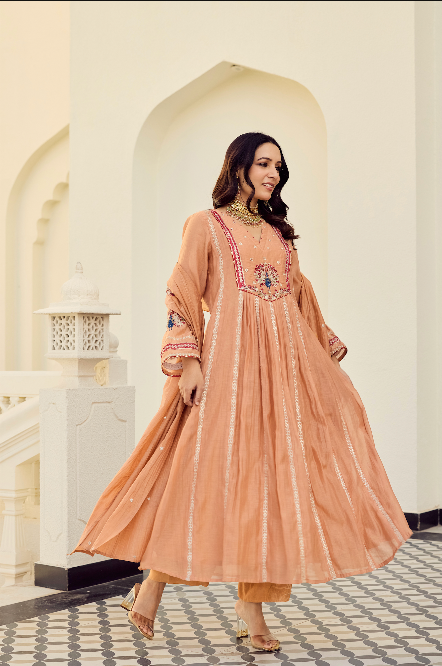 Rust Royale Embroidered Suit Set