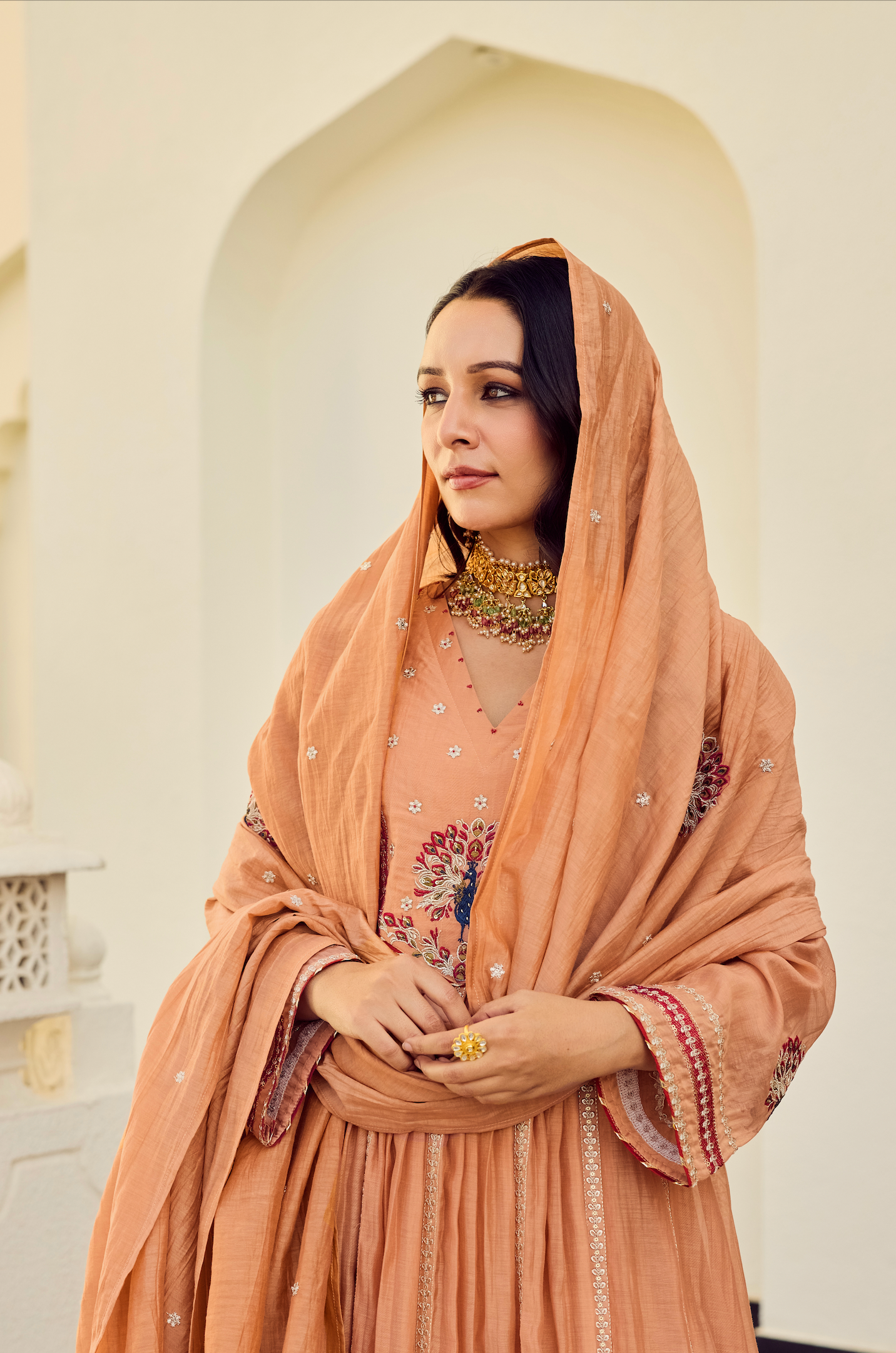 Rust Royale Embroidered Suit Set