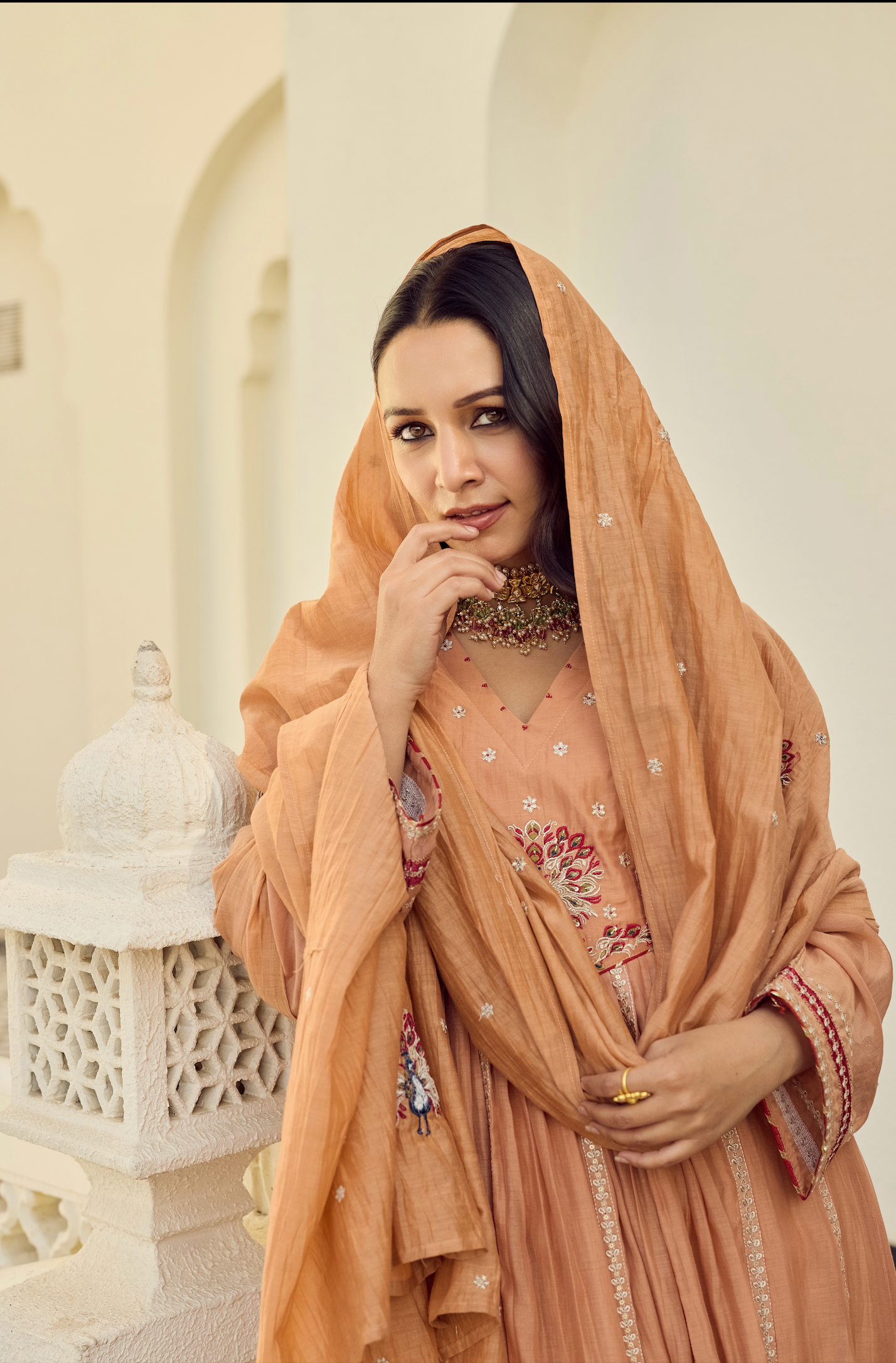 Rust Royale Embroidered Suit Set