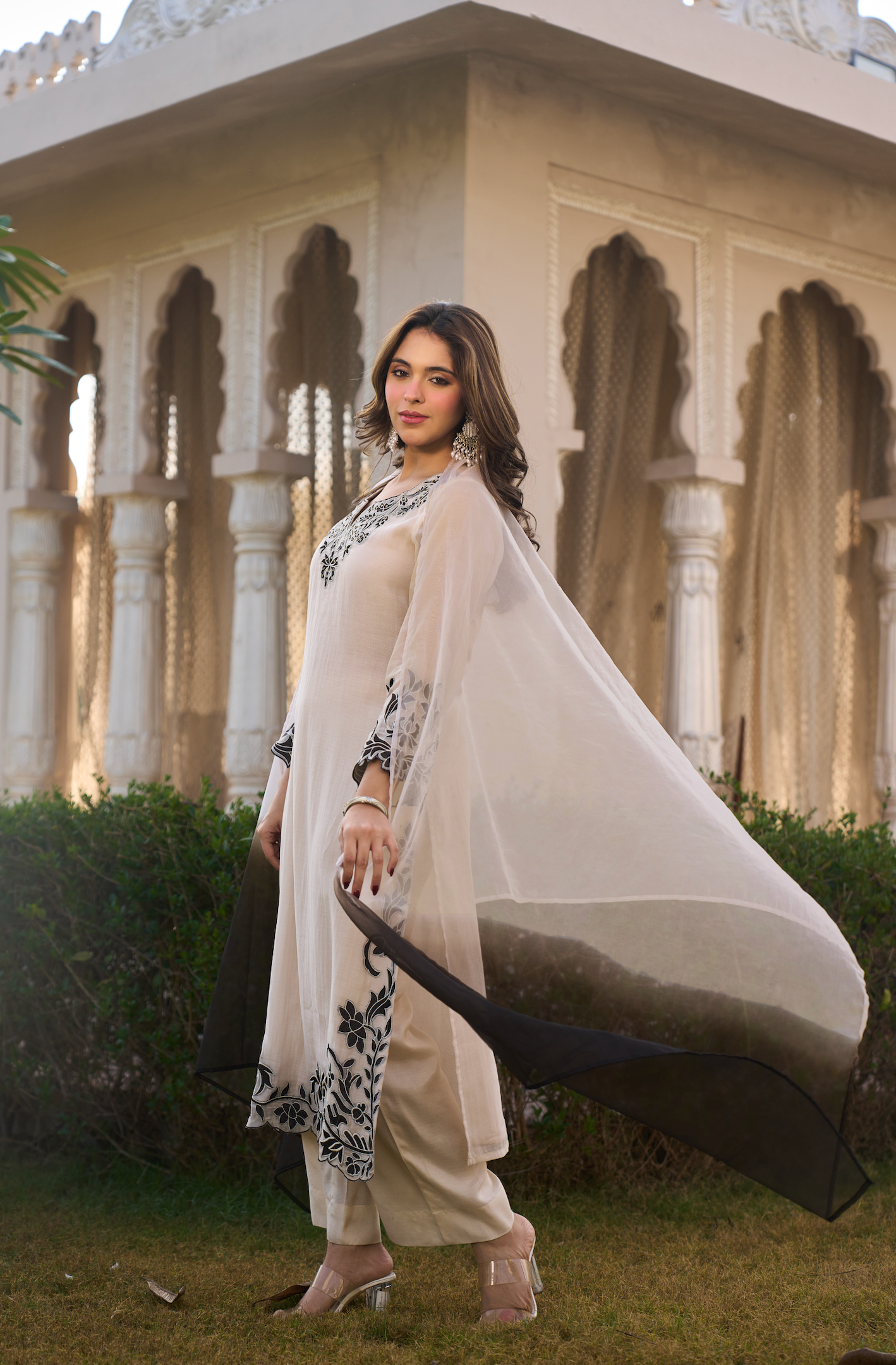 Ivory Shadow Ensemble Suit Set