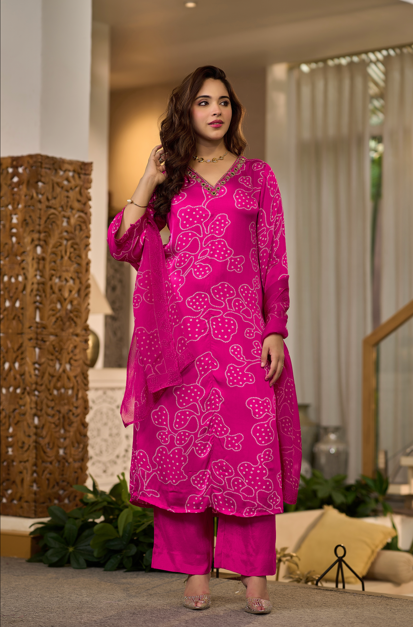 Fuchsia Bloom Suit Set