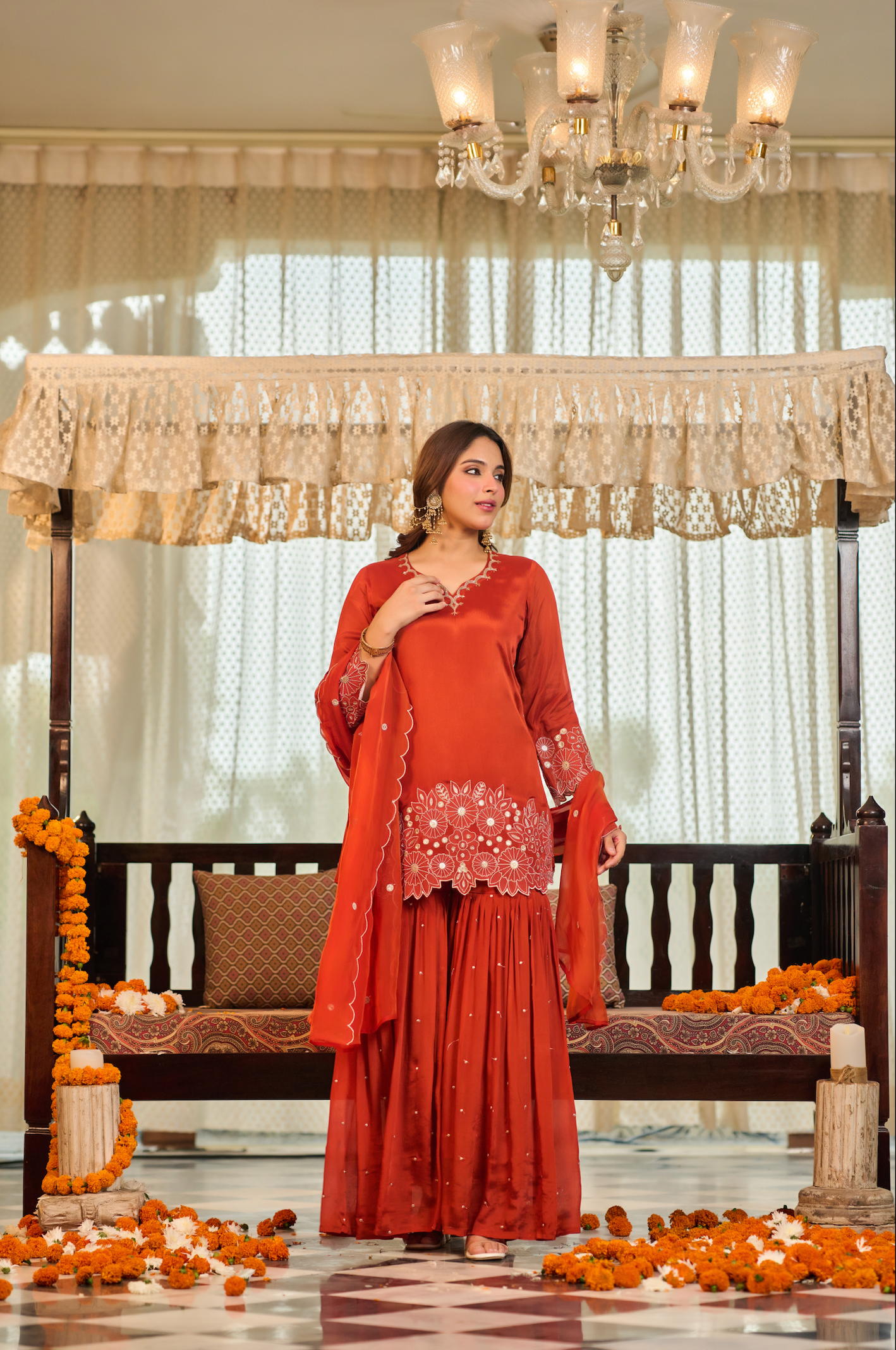 Rust Heritage Kurta Set