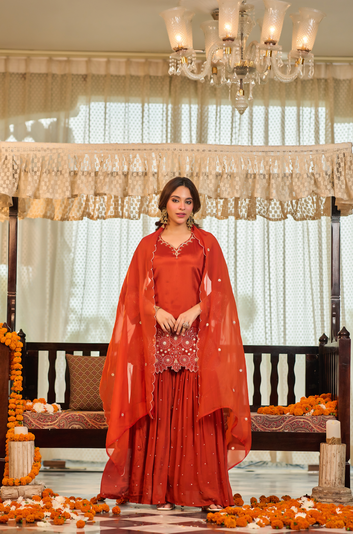 Rust Heritage Kurta Set