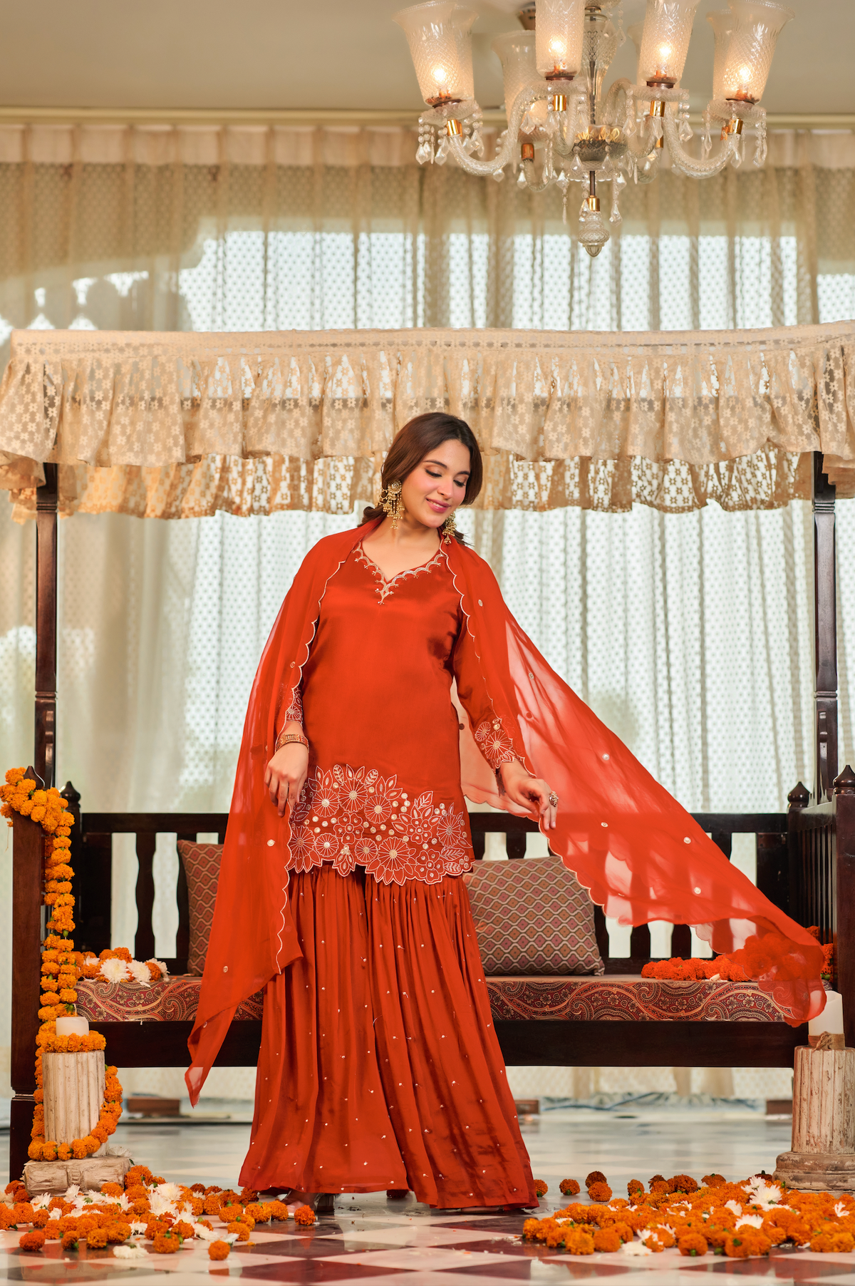 Rust Heritage Kurta Set