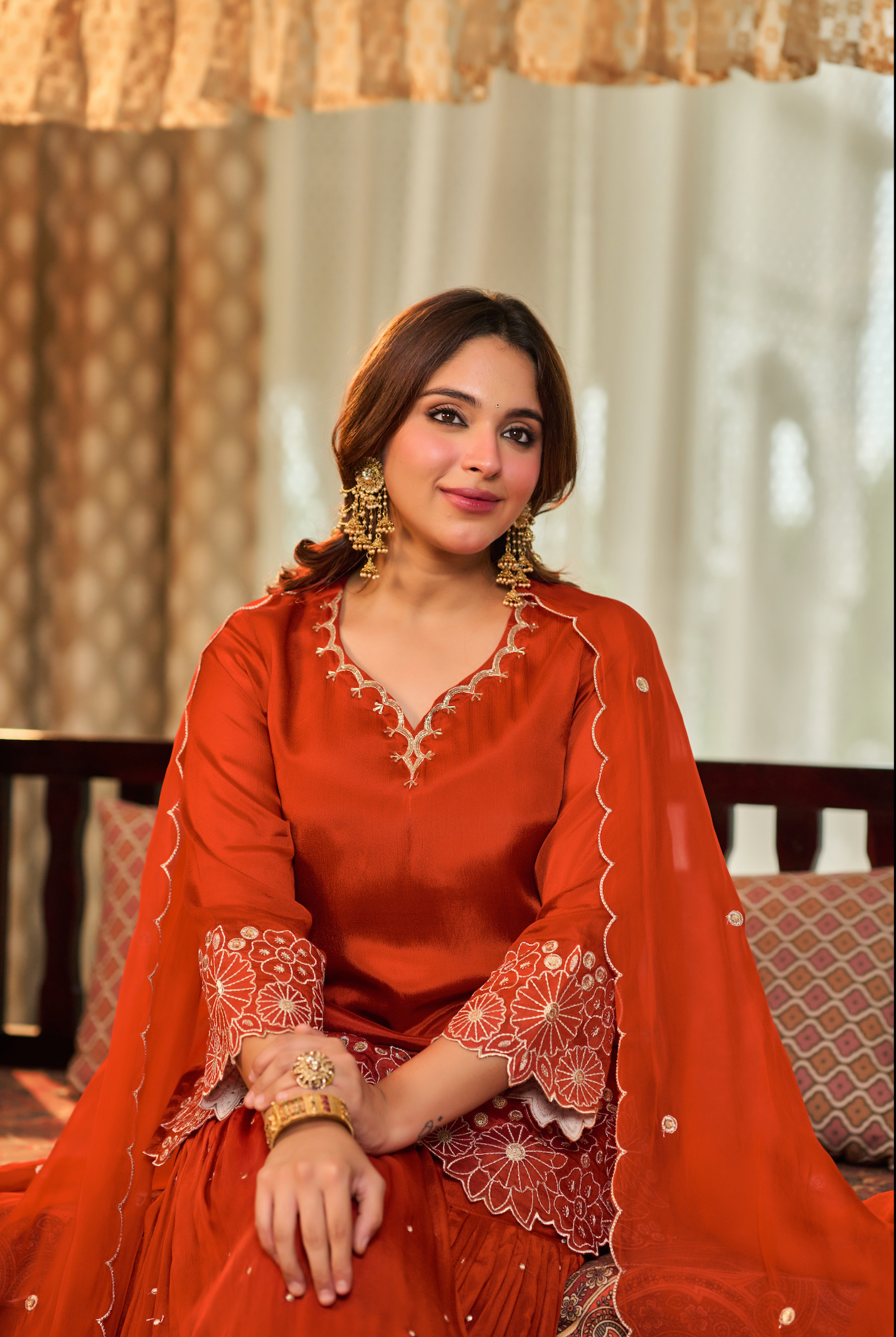 Rust Heritage Kurta Set