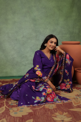 Shadow Purple Straight Suit Set