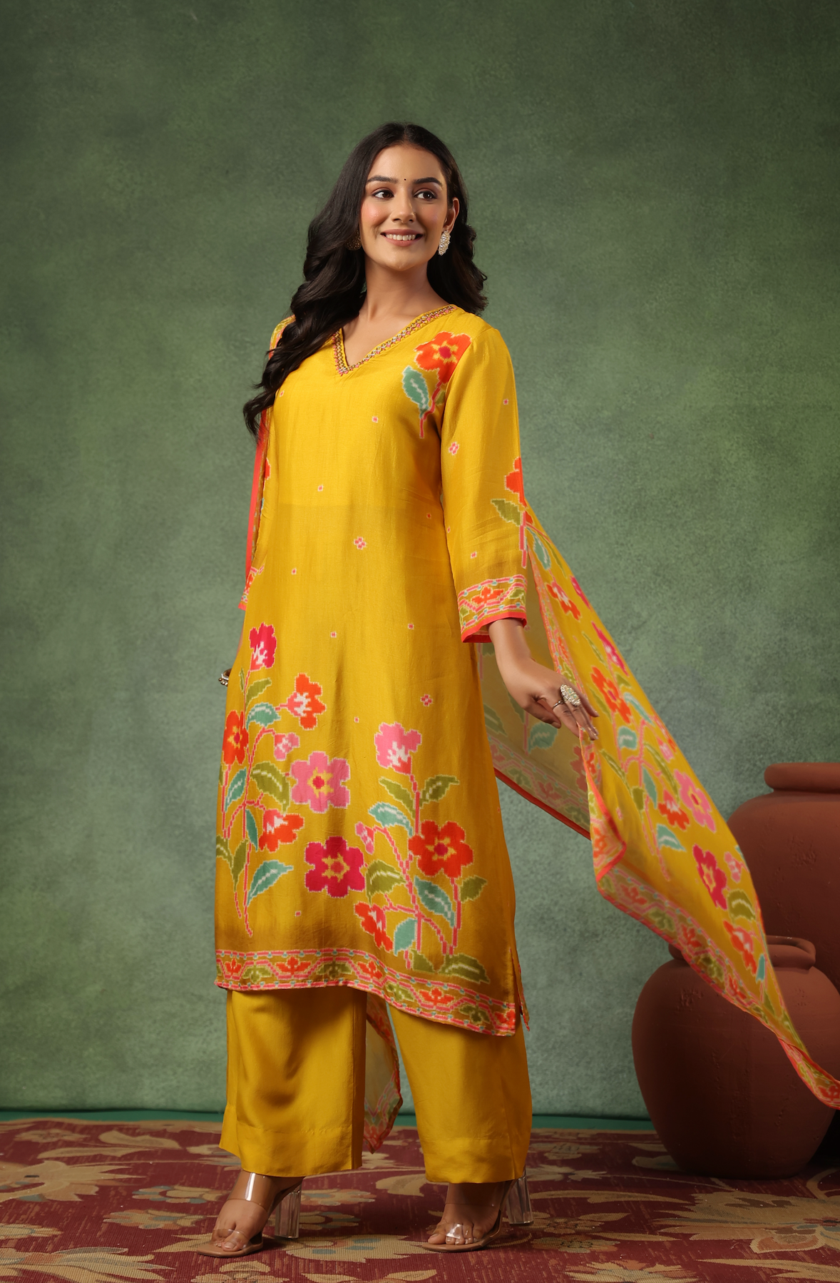Goldenrod Straight Suit Set