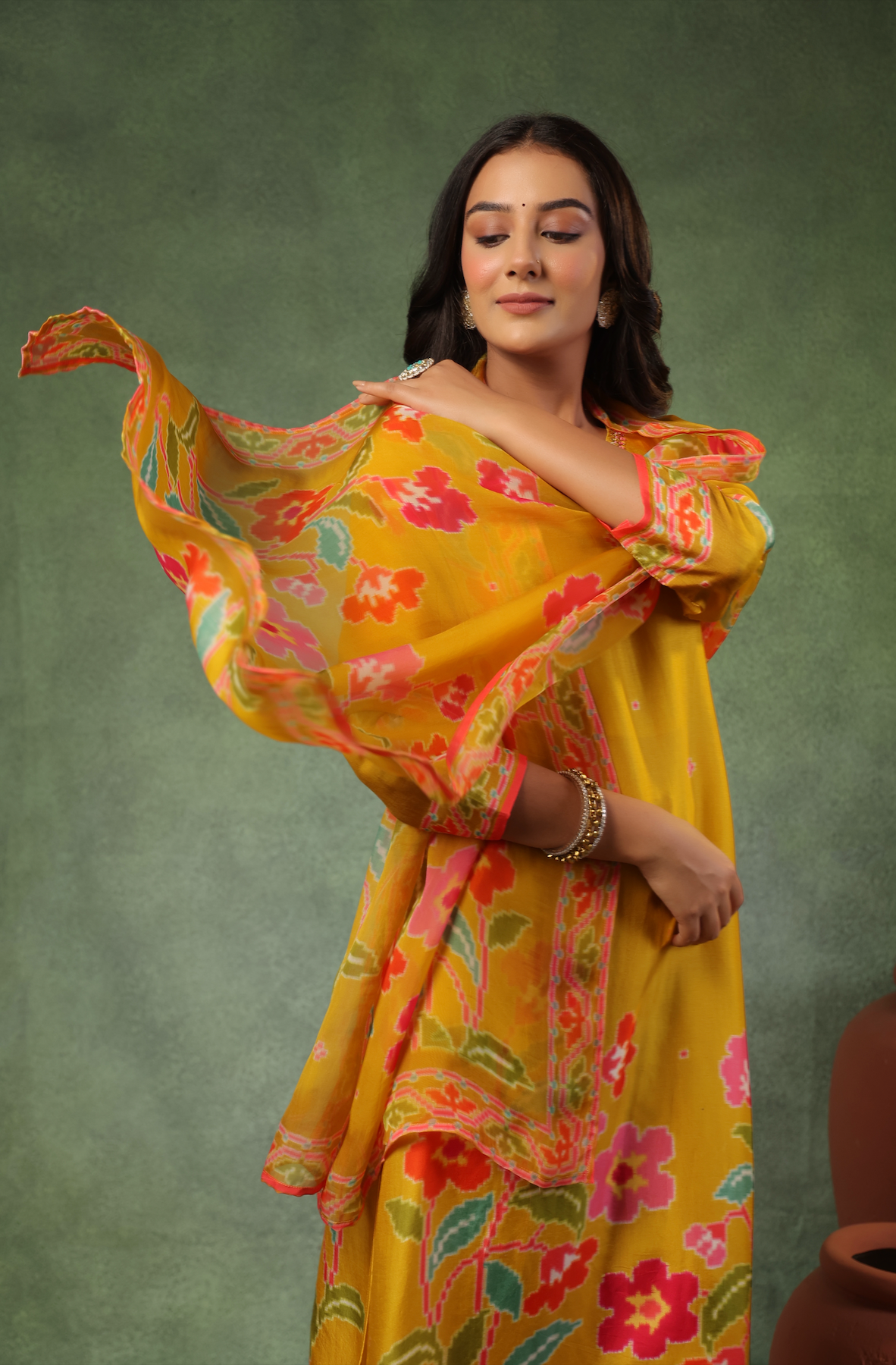 Goldenrod Straight Suit Set