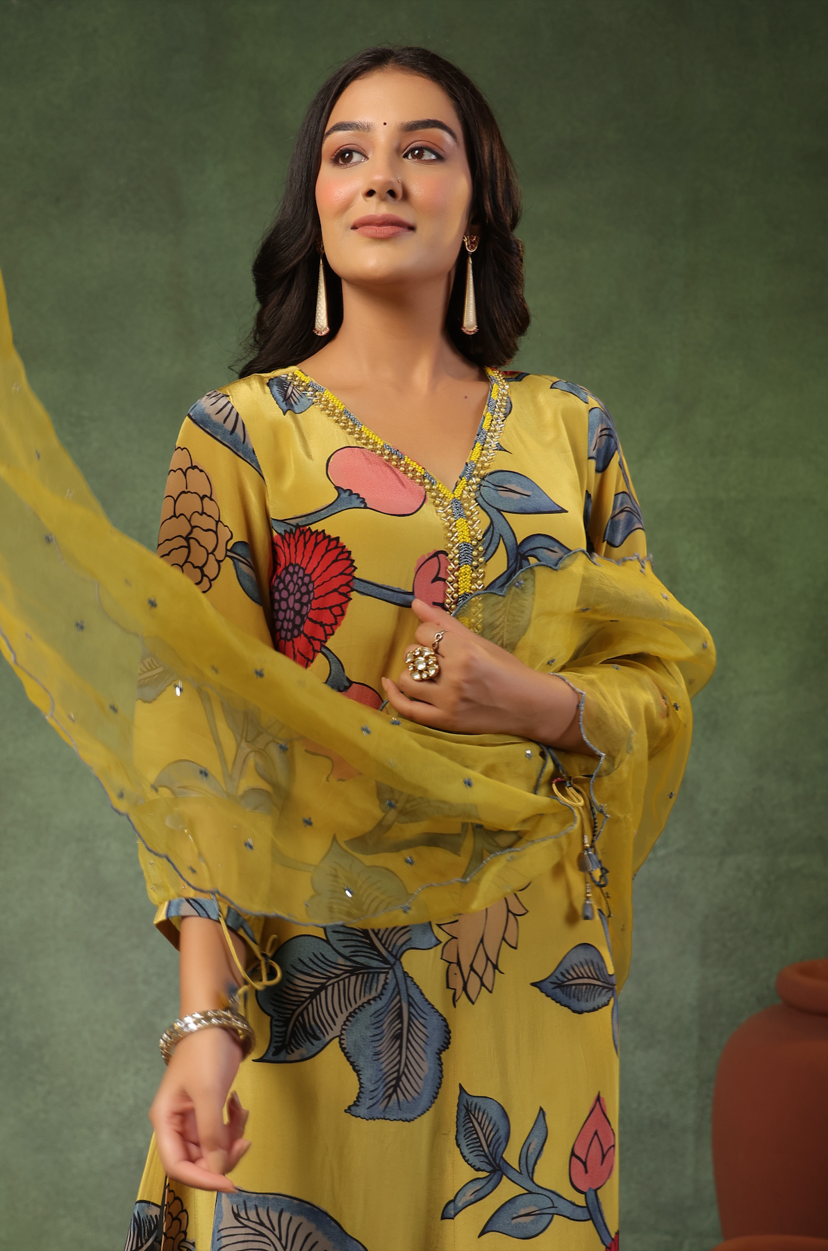 Yellow Shades Of Blue Suit Set