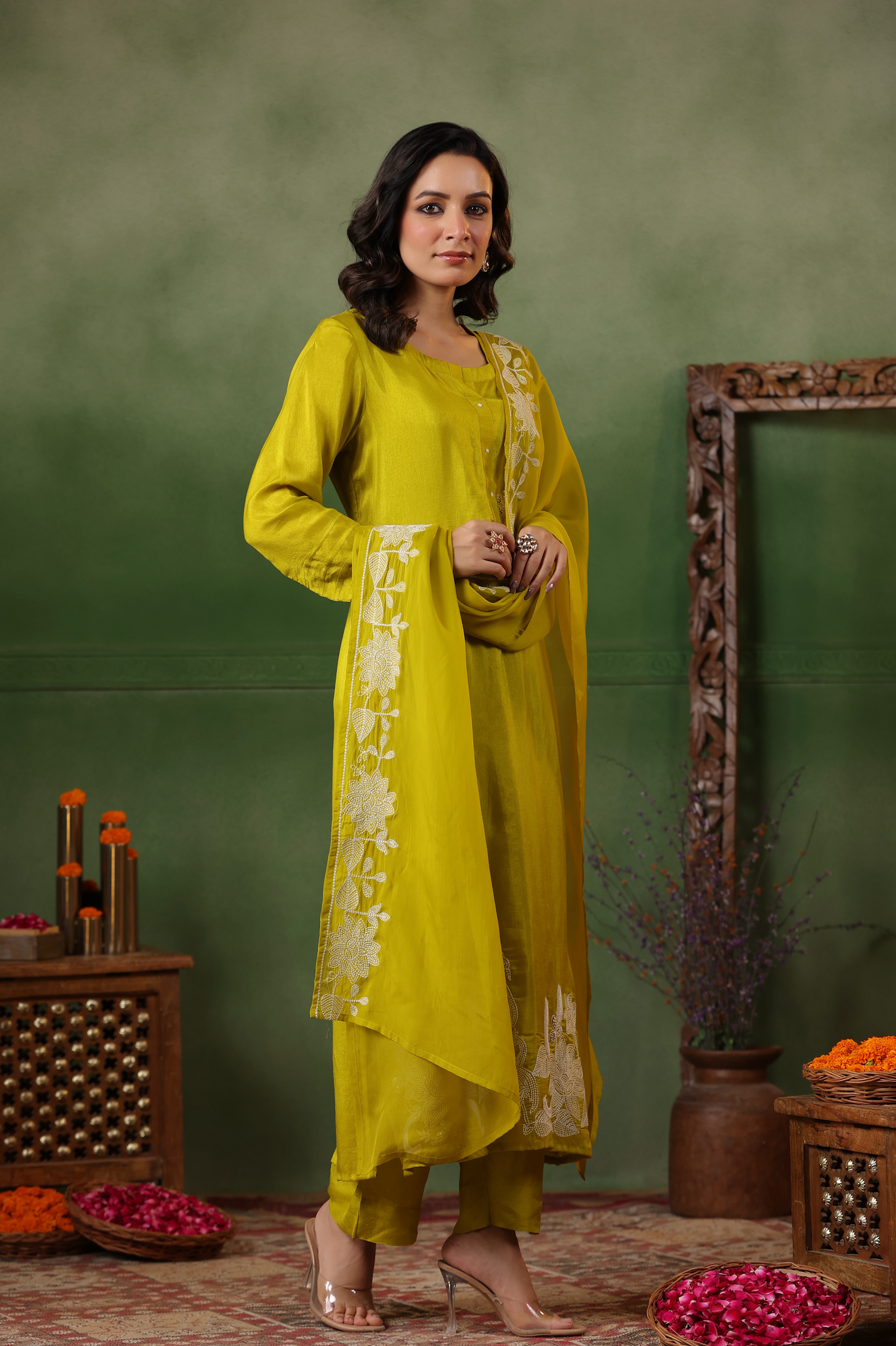Luxury Mustard Suit set