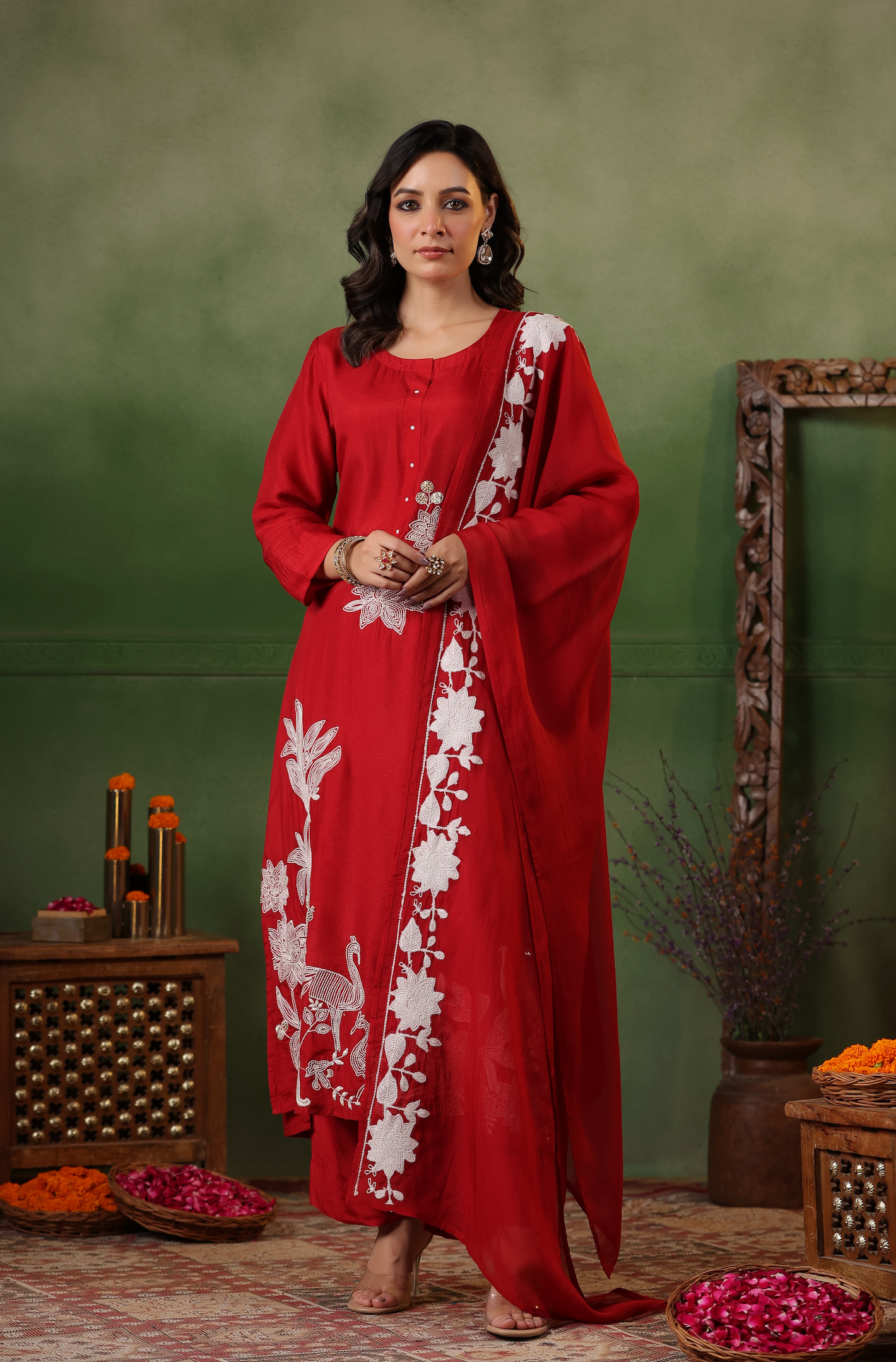 Luxury Red Suit Set
