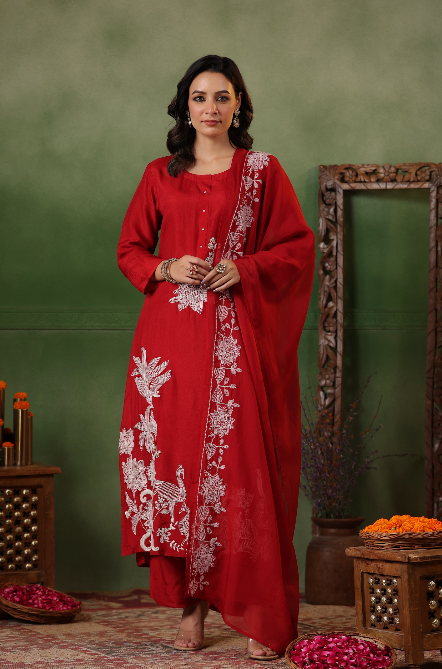 Luxury Red Suit Set