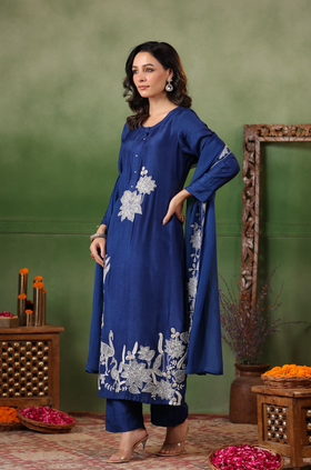 Luxury Blue Suit Set