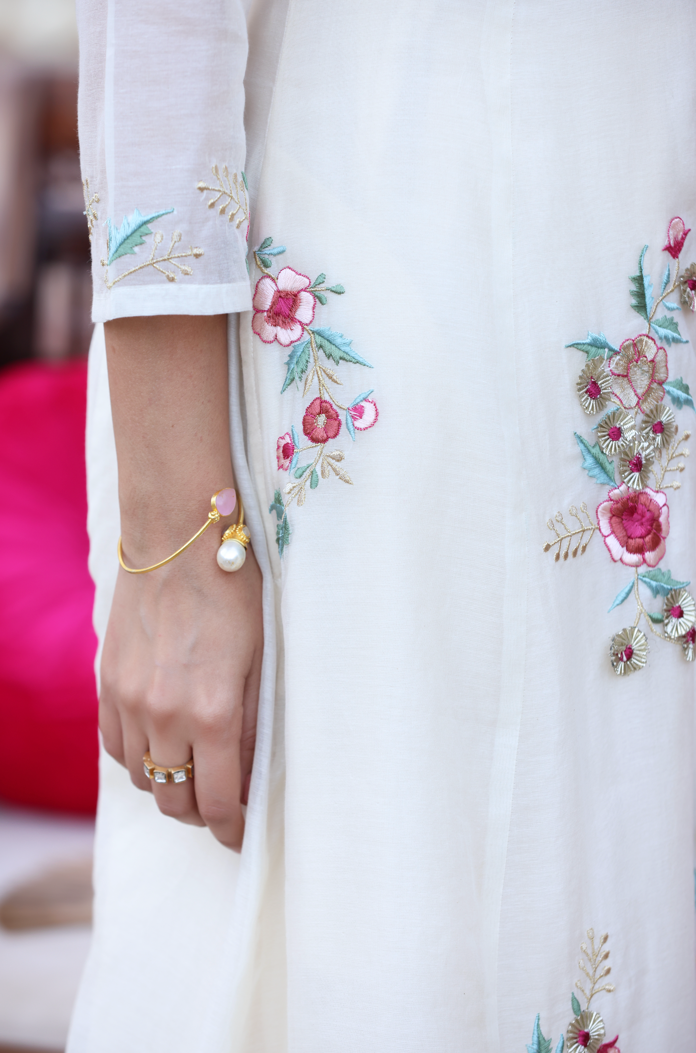 Elegant White A-Line Suit Set