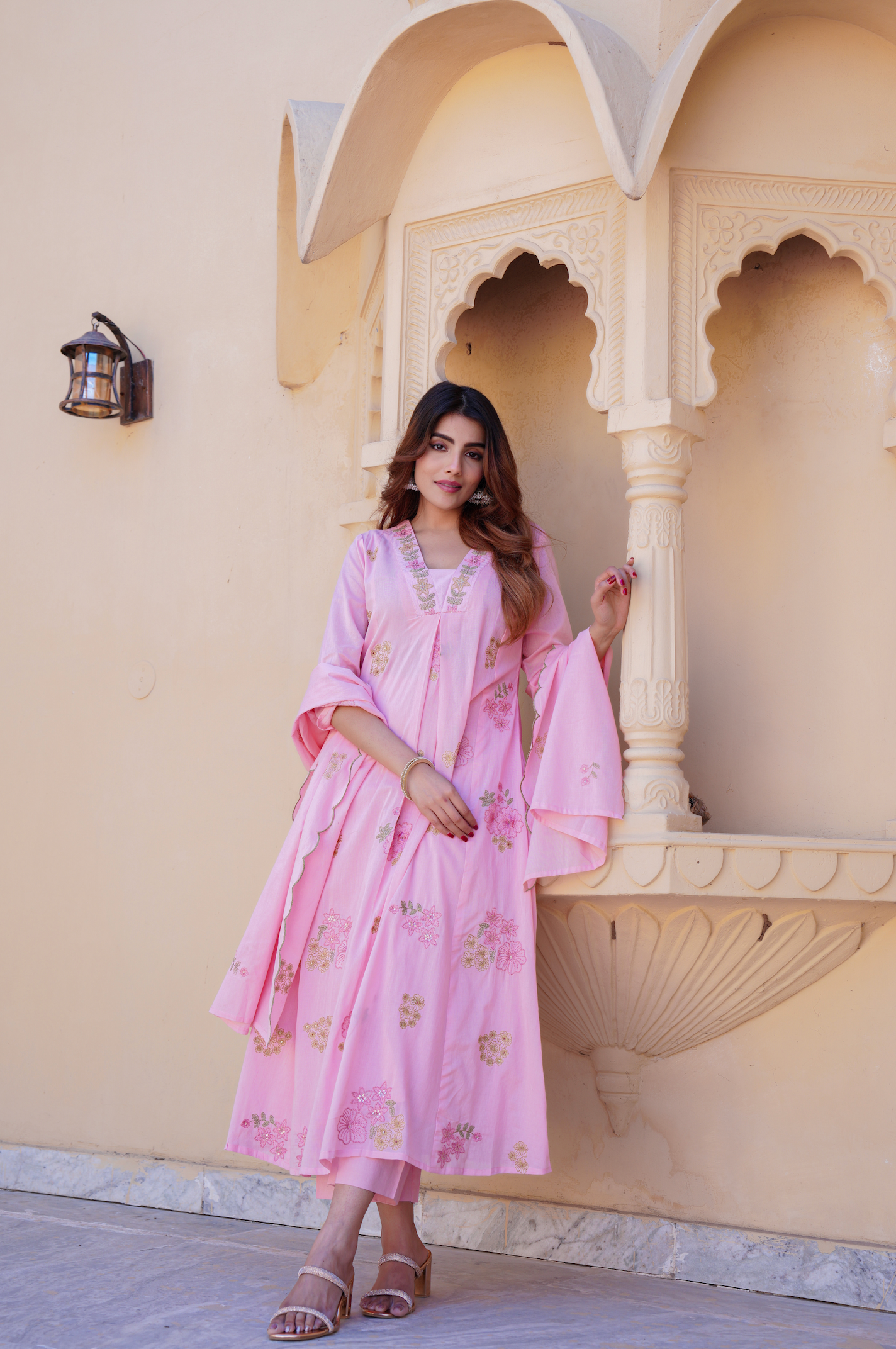 Petal Pink Cotton Suit Set