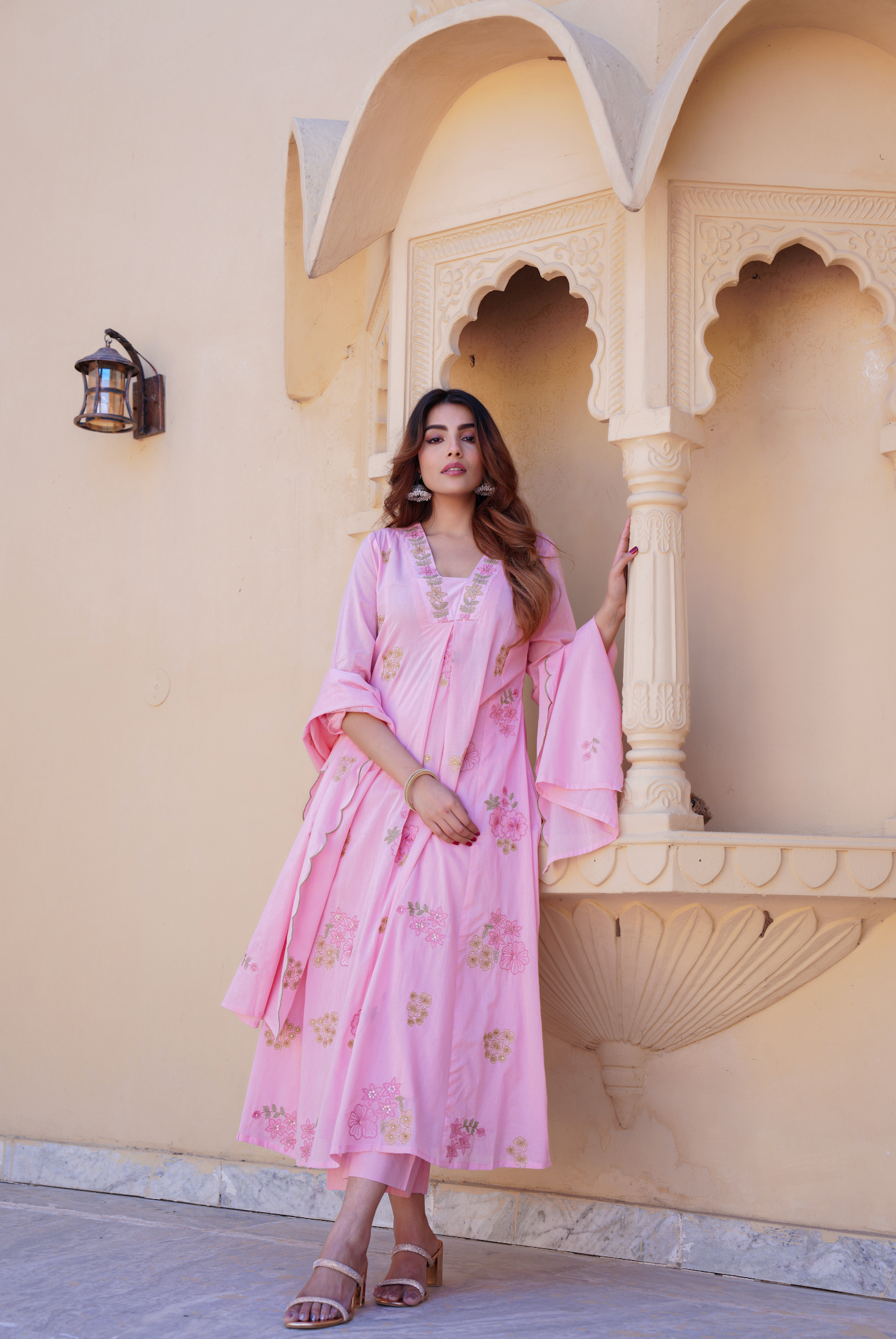 Petal Pink Cotton Suit Set
