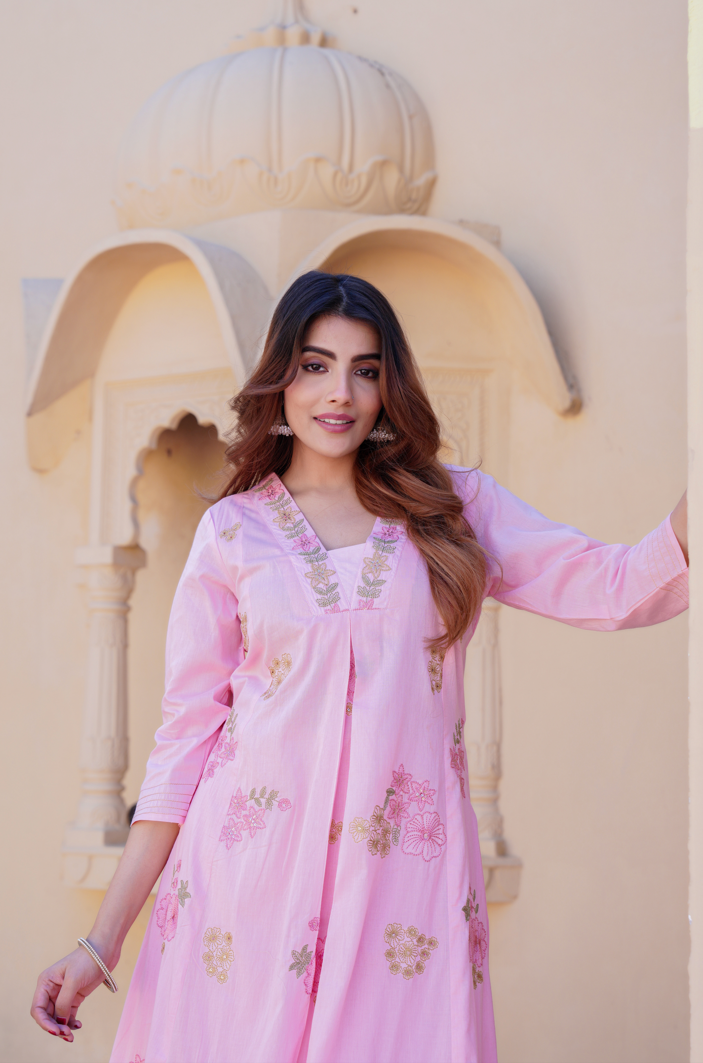 Petal Pink Cotton Suit Set