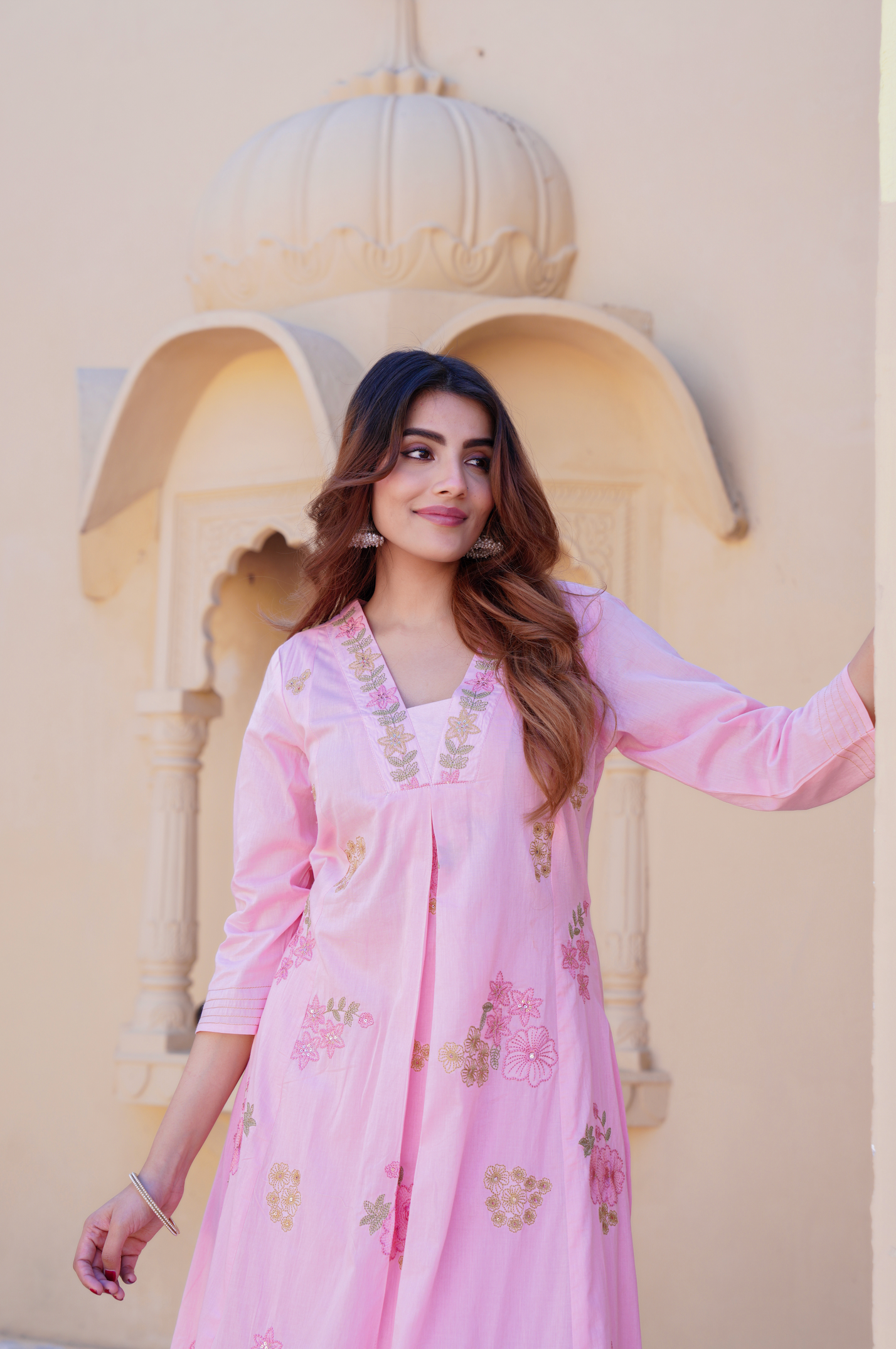 Petal Pink Cotton Suit Set