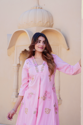 Petal Pink Cotton Suit Set