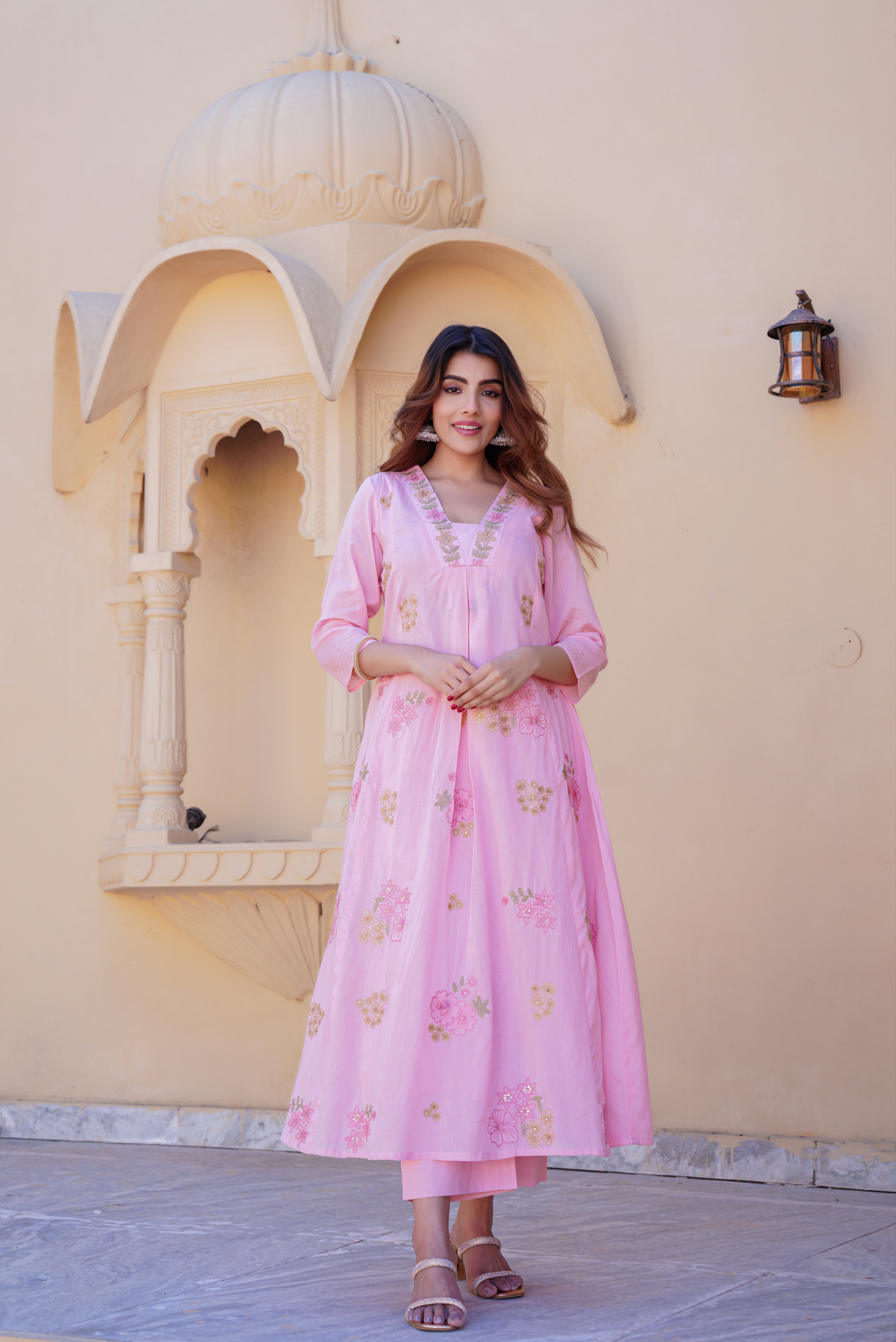 Petal Pink Cotton Suit Set