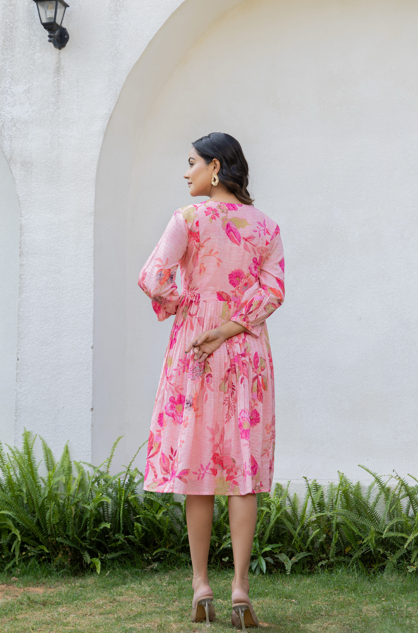 Floral Blush Cotton Dress