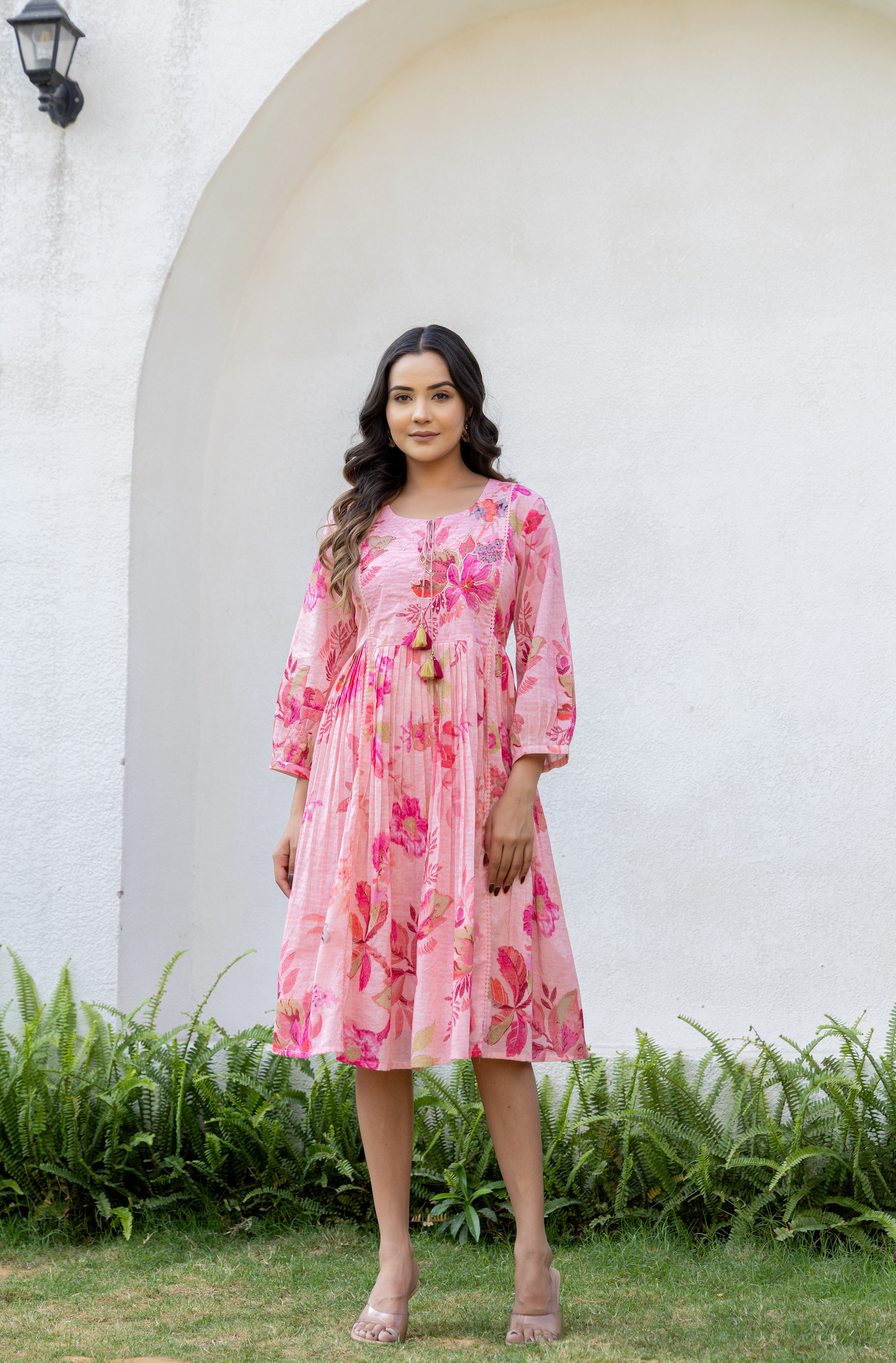 Floral Blush Cotton Dress