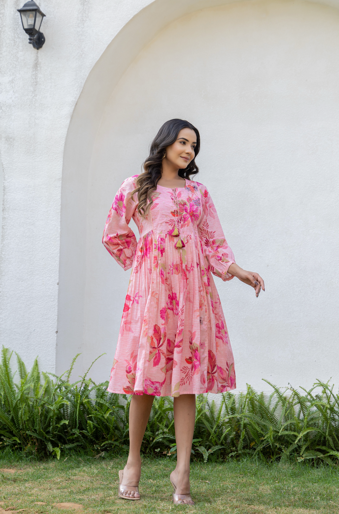 Floral Blush Cotton Dress