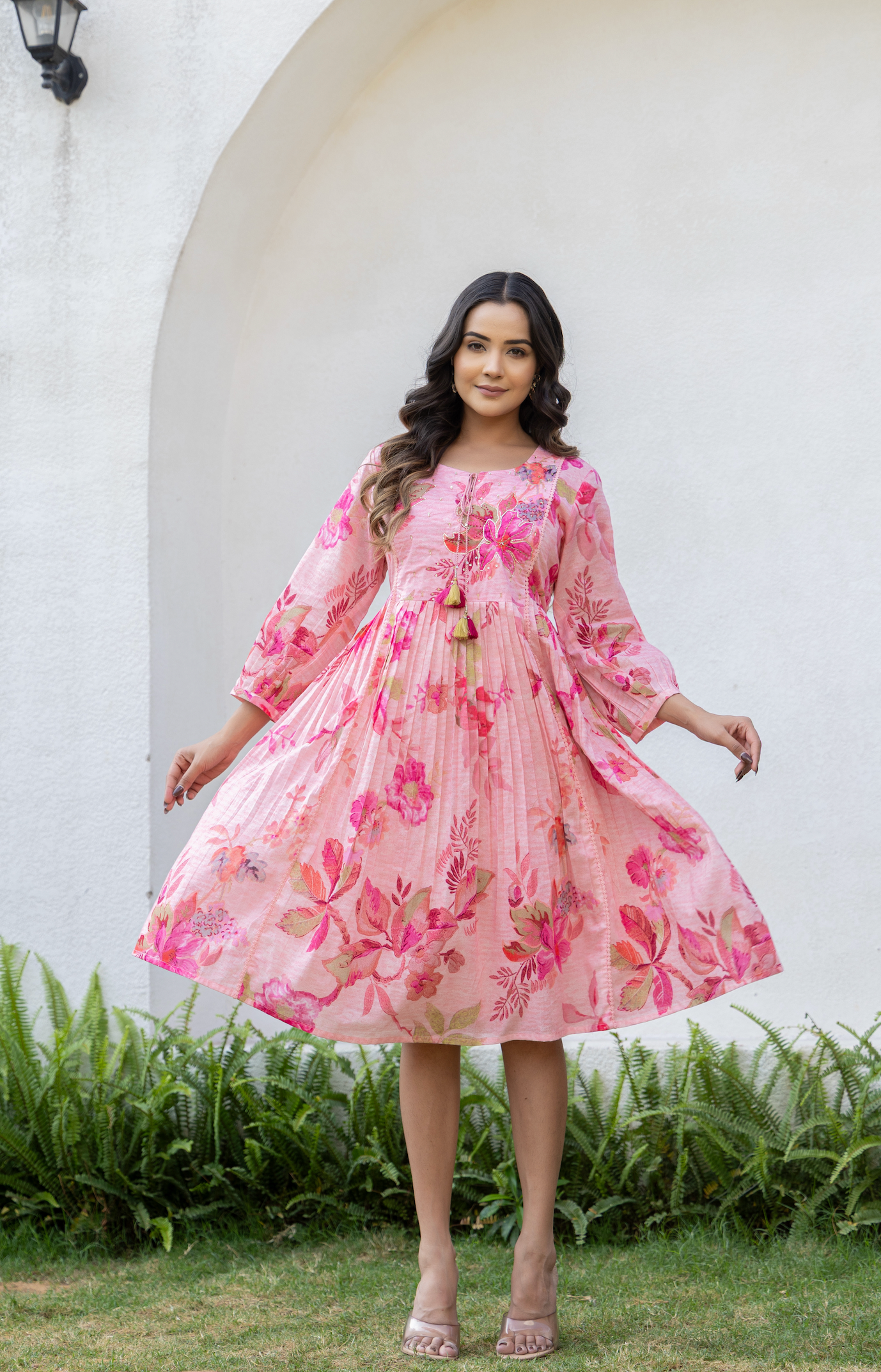 Floral Blush Cotton Dress