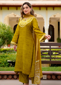 Olive Bloom Kurta Set