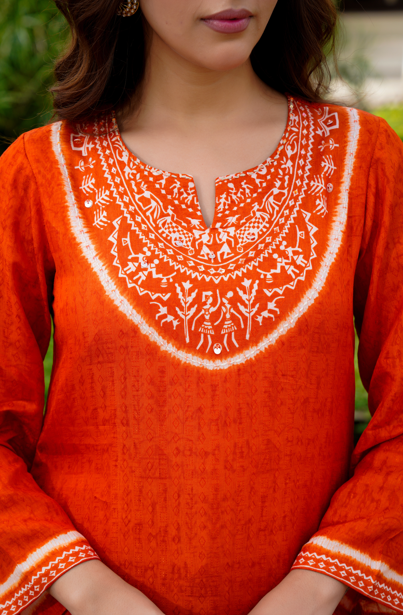 Rustic Bloom Russian Silk Printed Suit Set