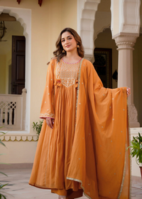 Amber Gaze Chanderi Set