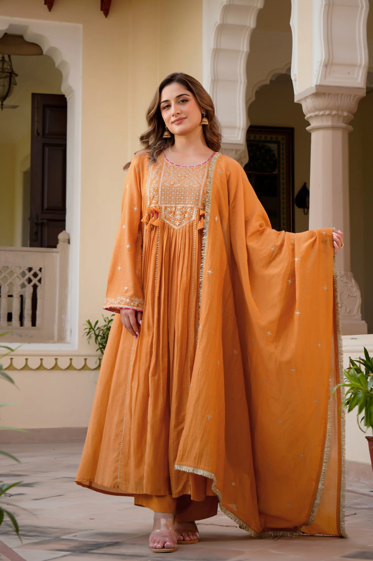 Amber Gaze Chanderi Set