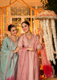 Blush Rose Dola Silk Suit Set