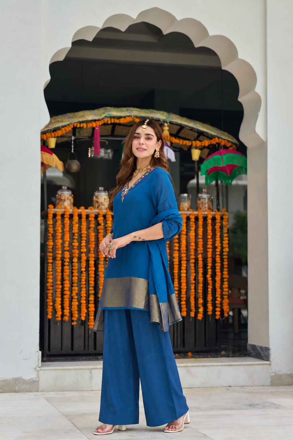 Ocean Blue Grace Kurta Set