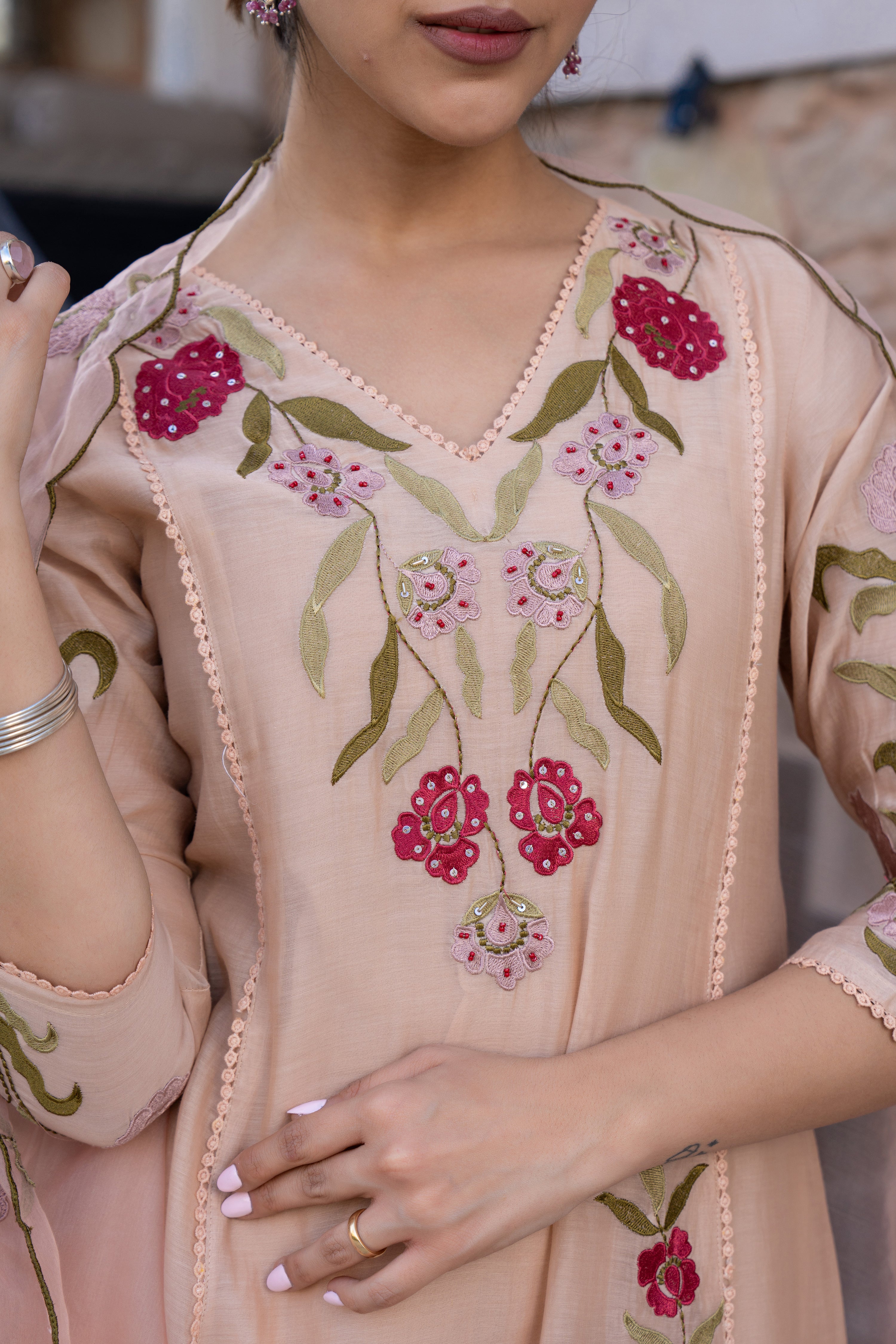 Rosabelle Chanderi Suit Set